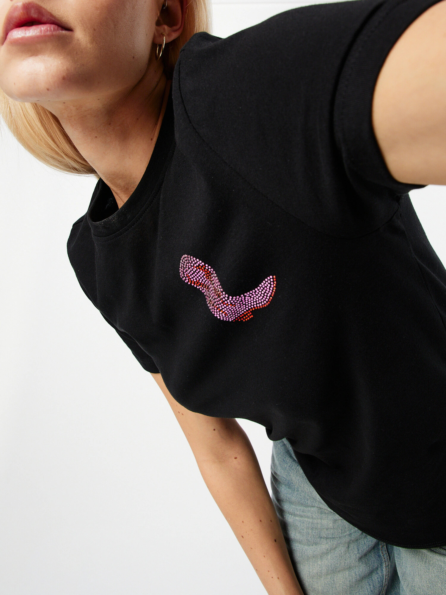 ONLY Tricou 'KITA' negru - Pled.ro