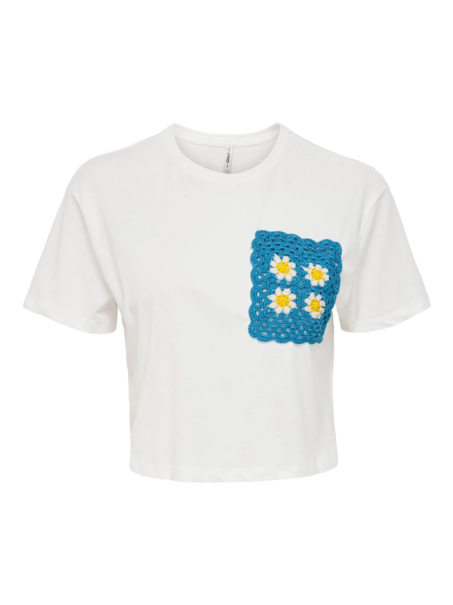 ONLY Tricou 'Woodstock' cyan / galben / alb - Pled.ro