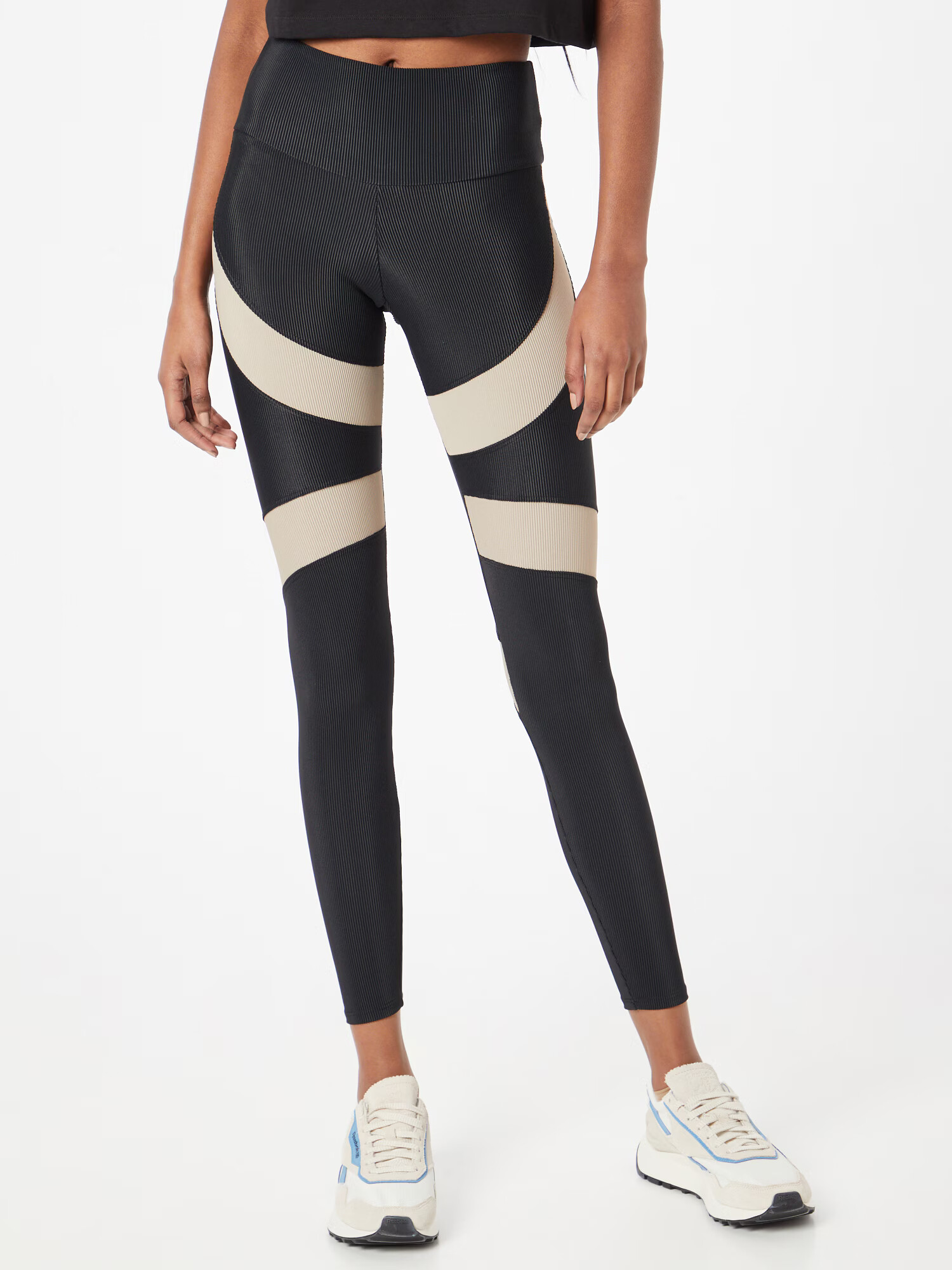 Onzie Pantaloni sport 'Cadence' negru / alb - Pled.ro