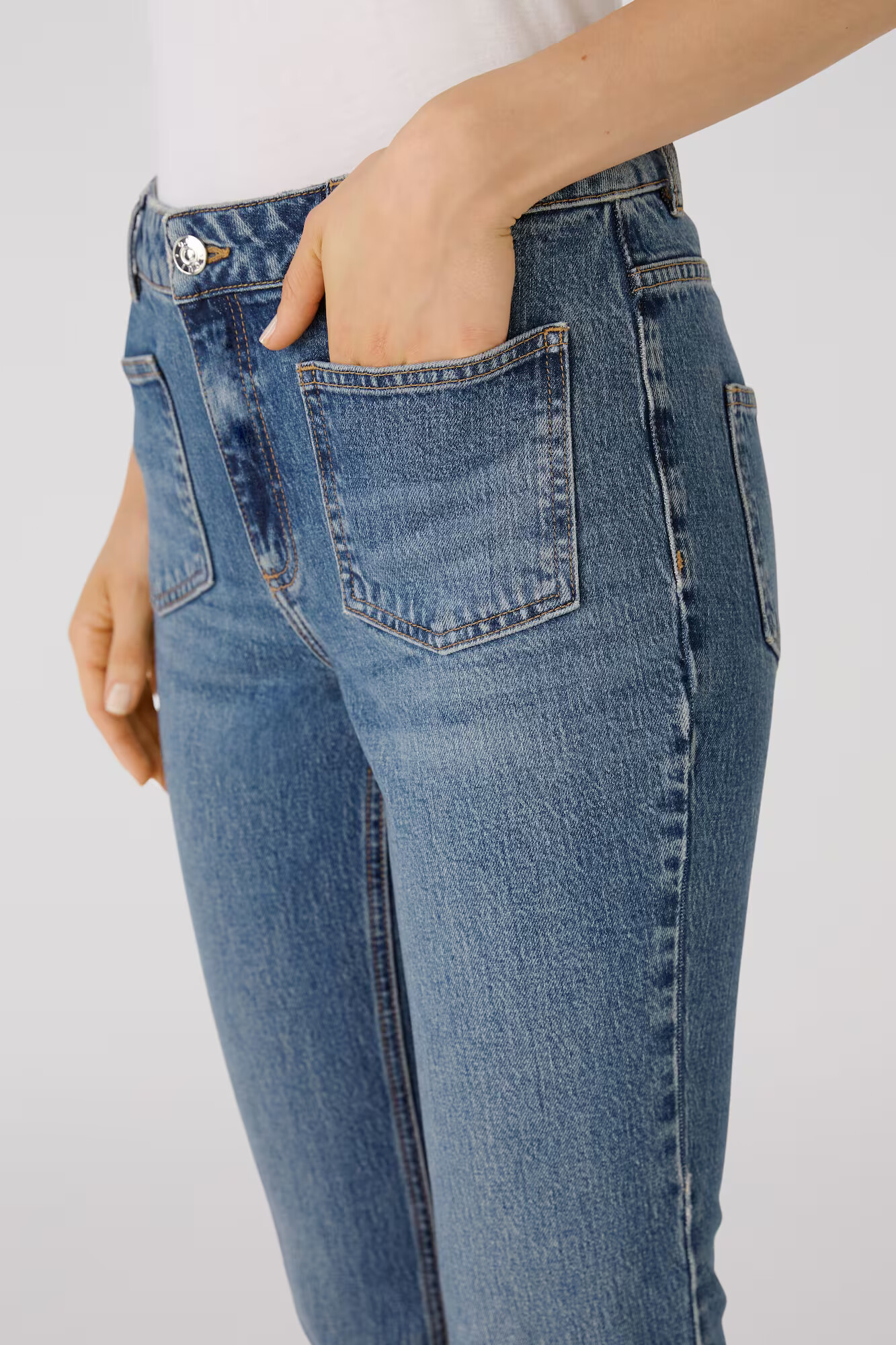 OUI Jeans albastru - Pled.ro