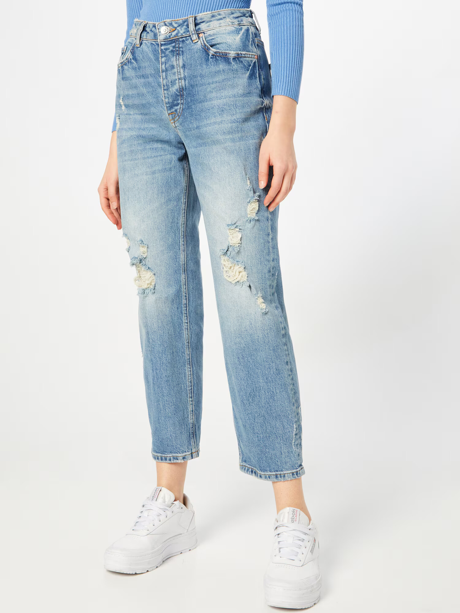 OUI Jeans albastru denim - Pled.ro