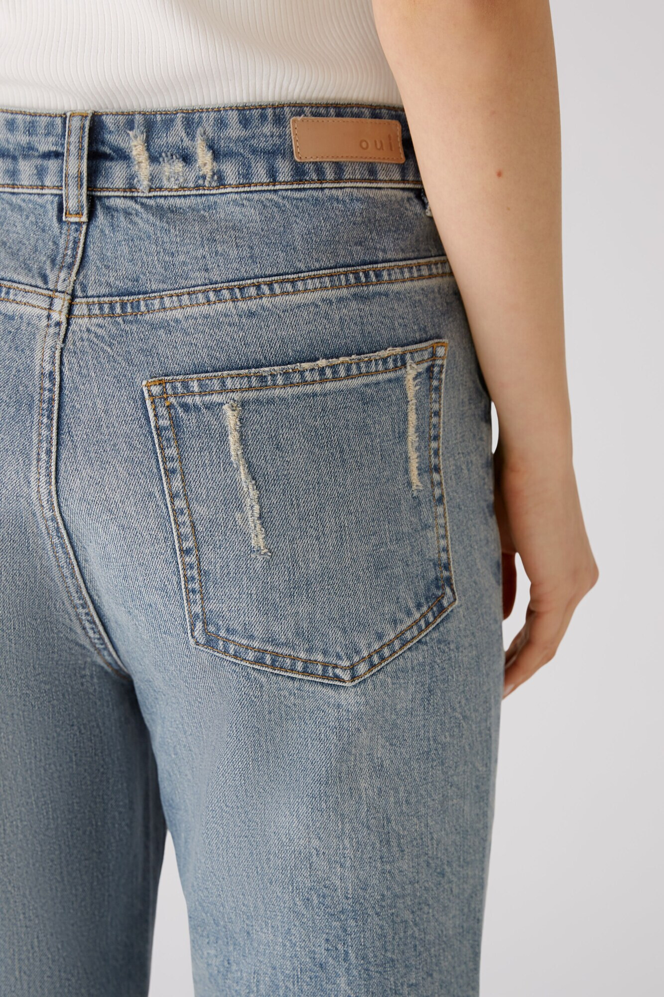 OUI Jeans albastru denim - Pled.ro