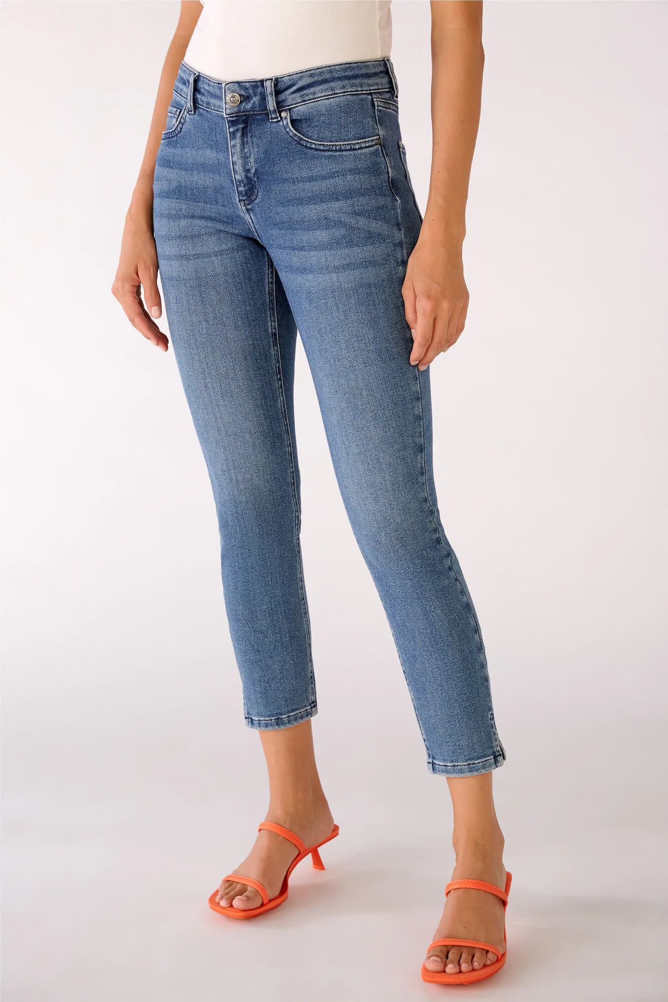 OUI Jeans albastru denim - Pled.ro