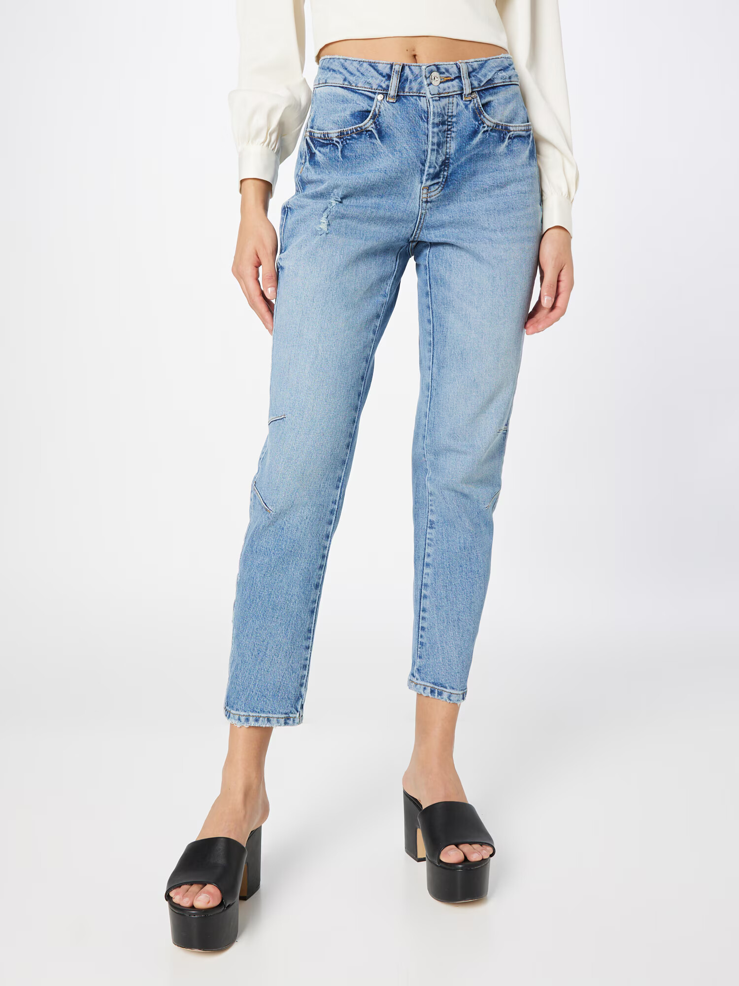 OUI Jeans albastru deschis - Pled.ro