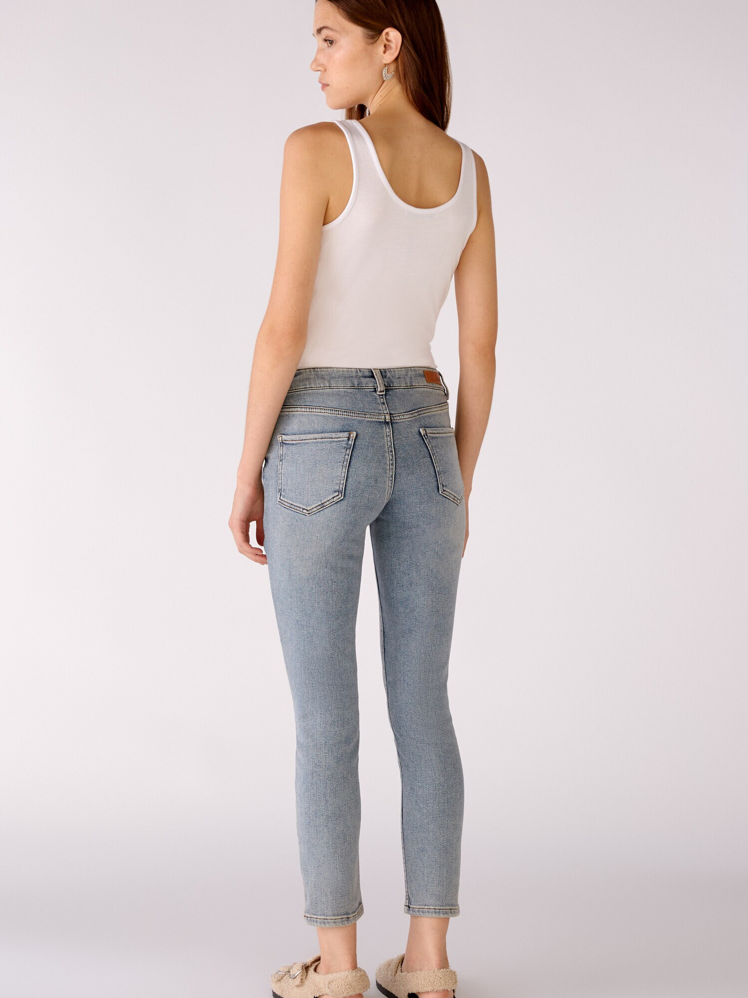 OUI Jeans maro / gri denim - Pled.ro