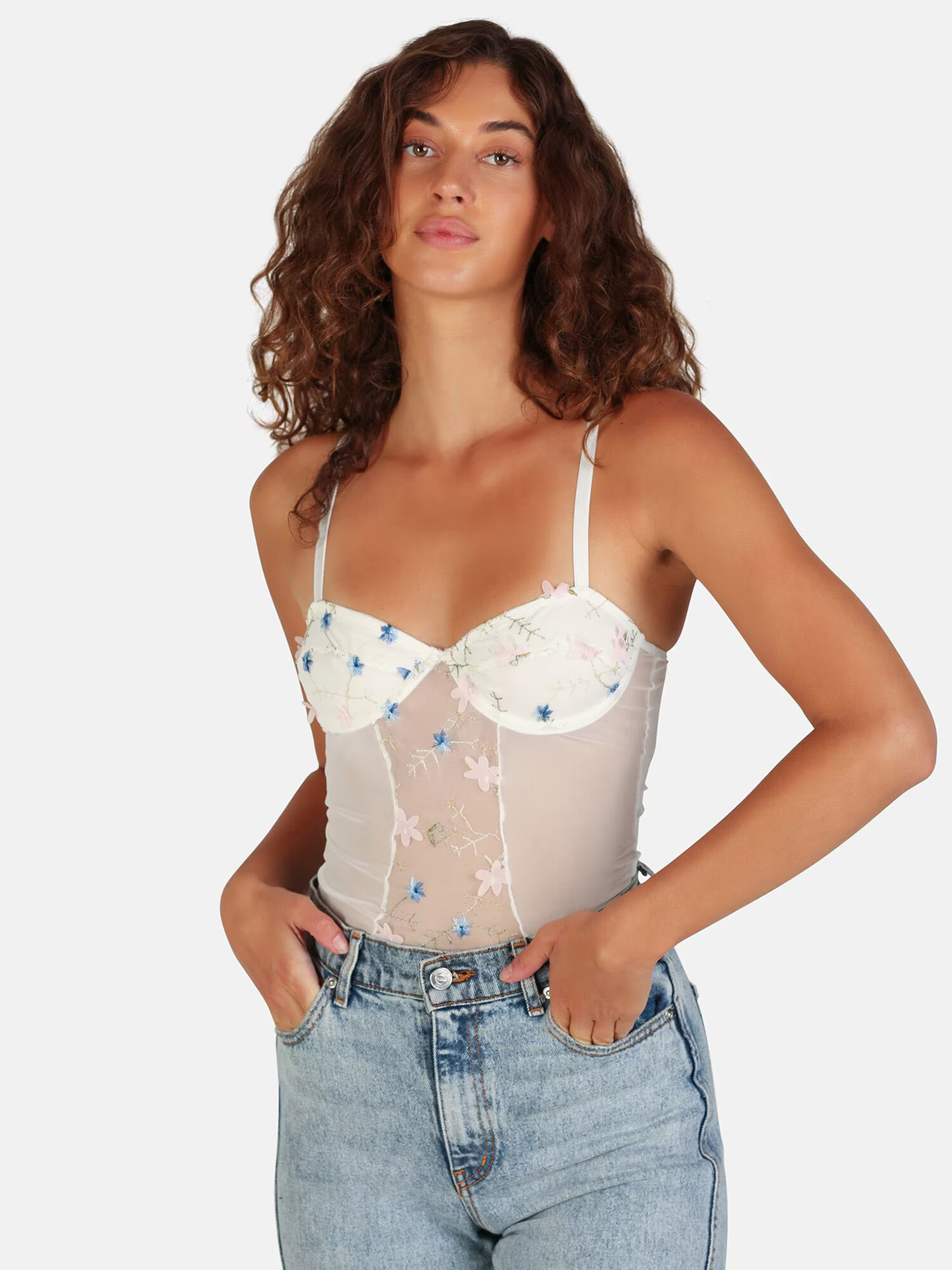 OW Collection Body 'FLORA' mai multe culori / alb - Pled.ro