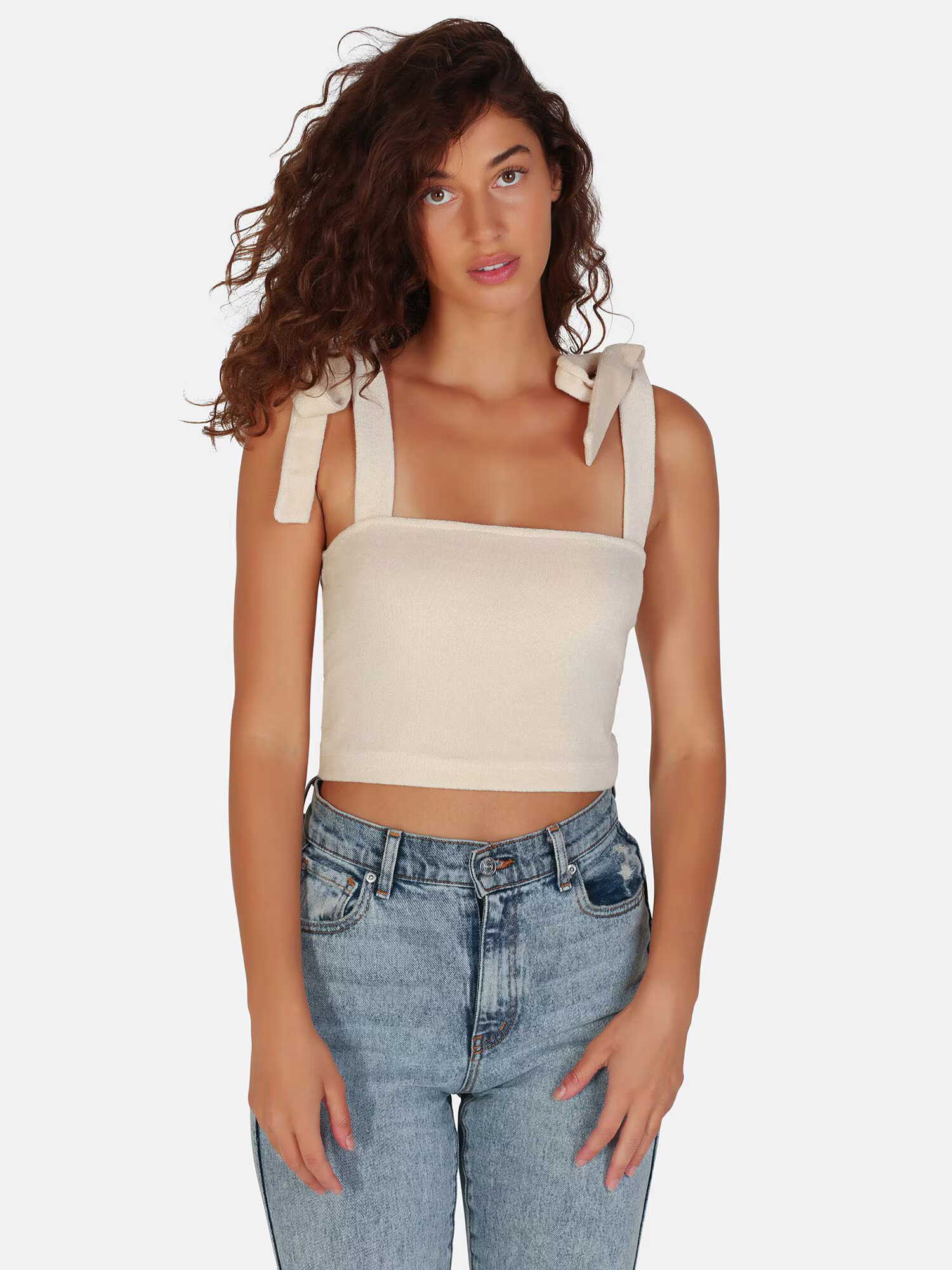 OW Collection Top 'TOWEL' bej deschis - Pled.ro