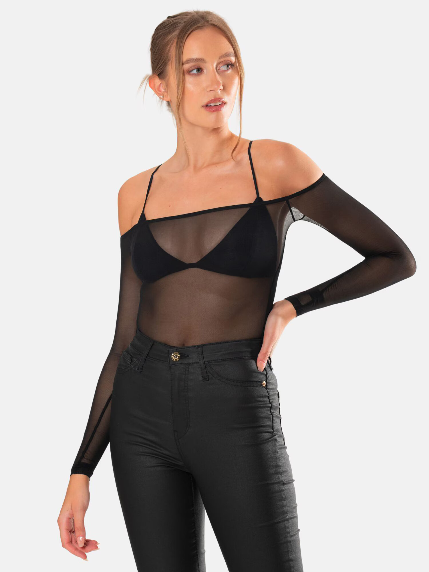 OW Collection Tricou body 'MORGAN' negru - Pled.ro