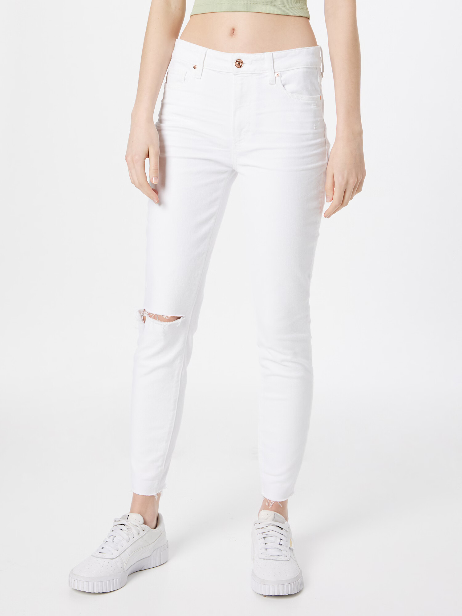 PAIGE Jeans 'HOXTON' alb denim - Pled.ro