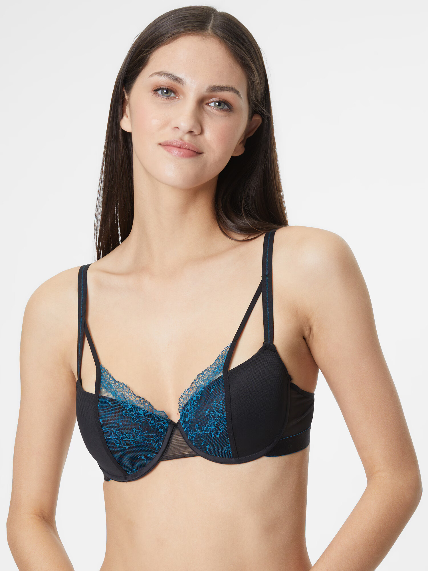 PASSIONATA Sutien albastru / negru - Pled.ro