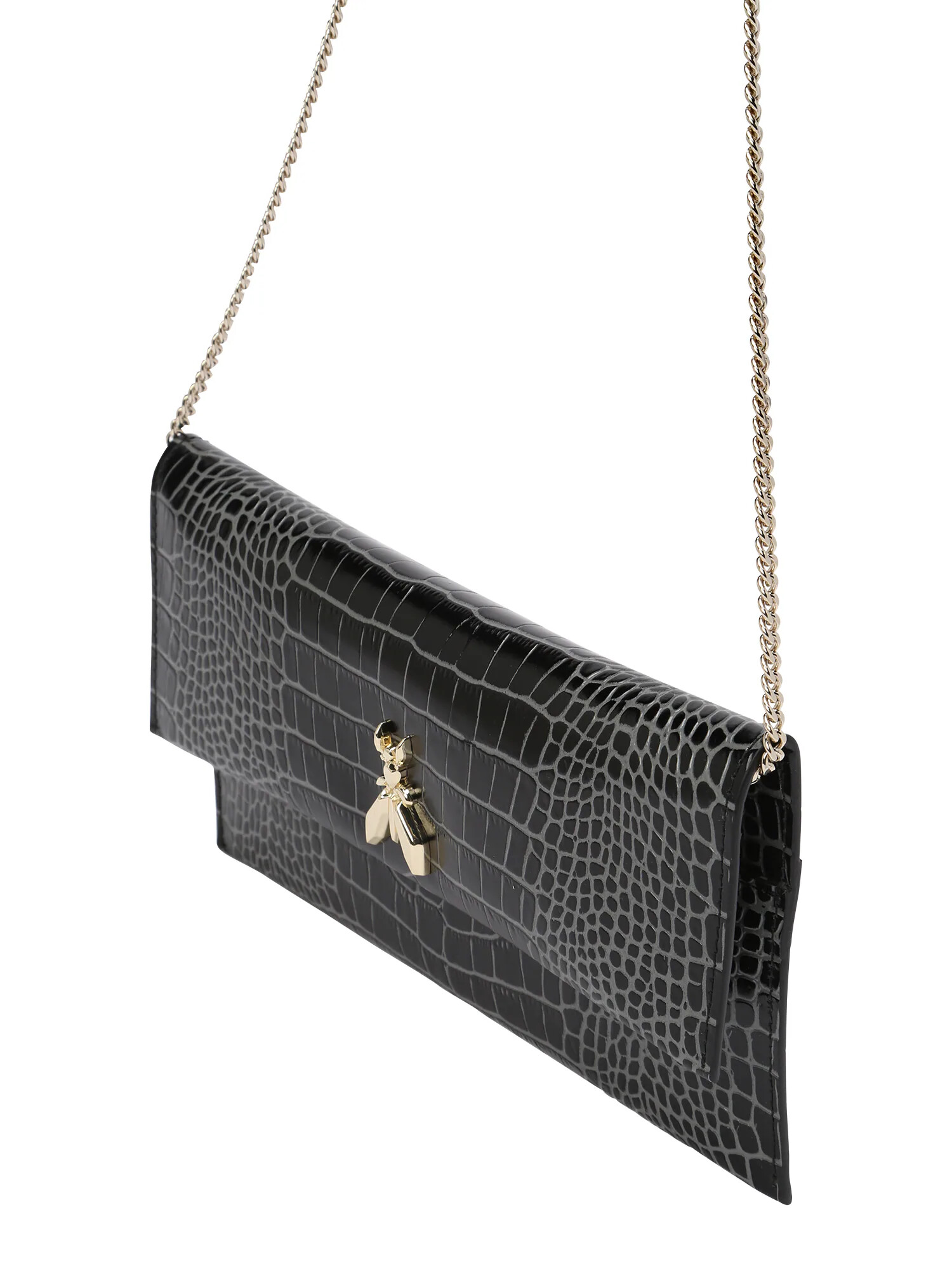 PATRIZIA PEPE Clutch gri metalic / negru - Pled.ro