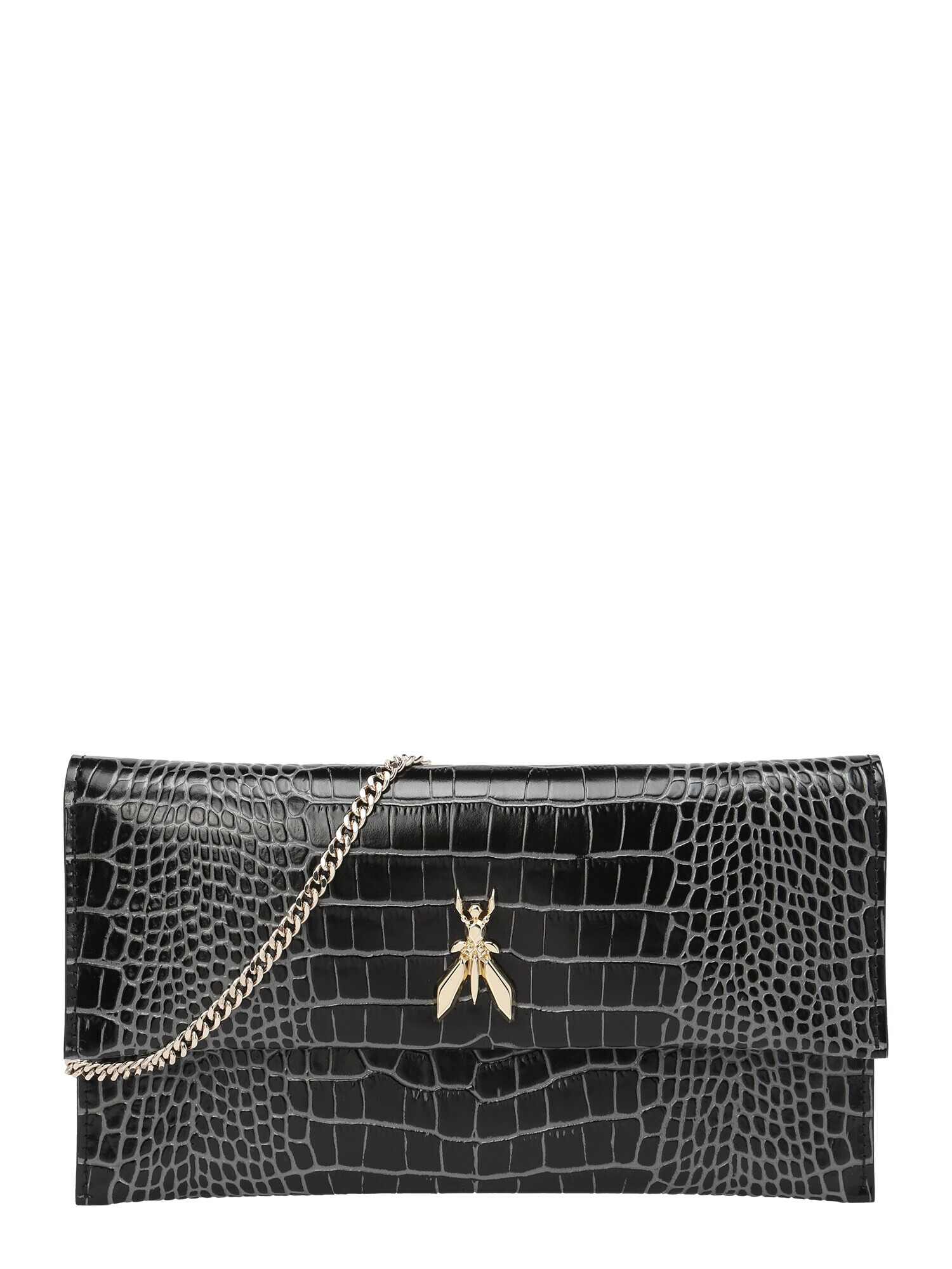 PATRIZIA PEPE Clutch gri metalic / negru - Pled.ro