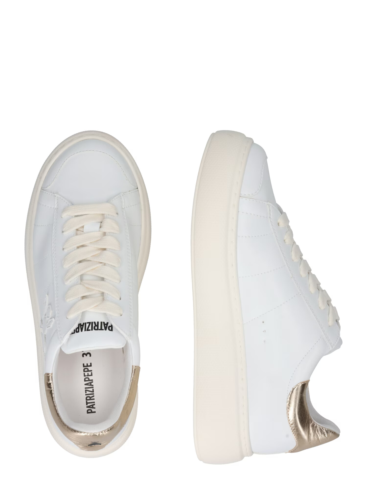 PATRIZIA PEPE Sneaker low auriu / alb - Pled.ro