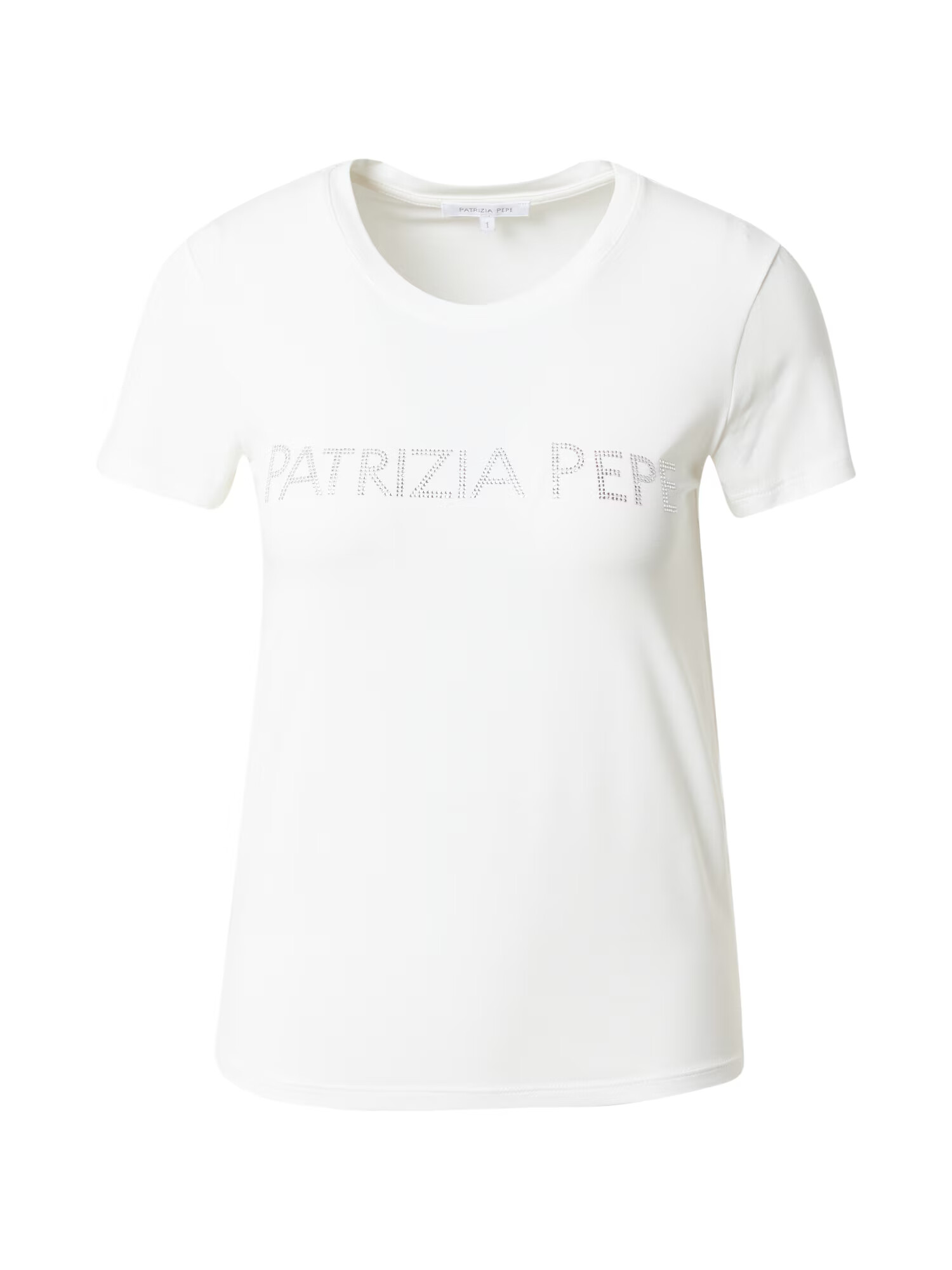 PATRIZIA PEPE Tricou argintiu / alb - Pled.ro