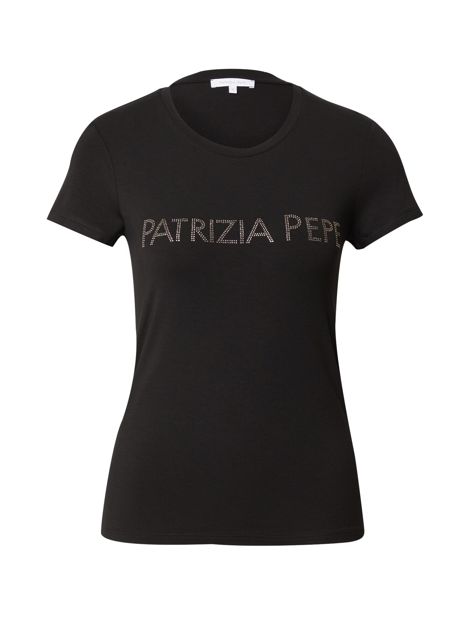 PATRIZIA PEPE Tricou negru / argintiu - Pled.ro