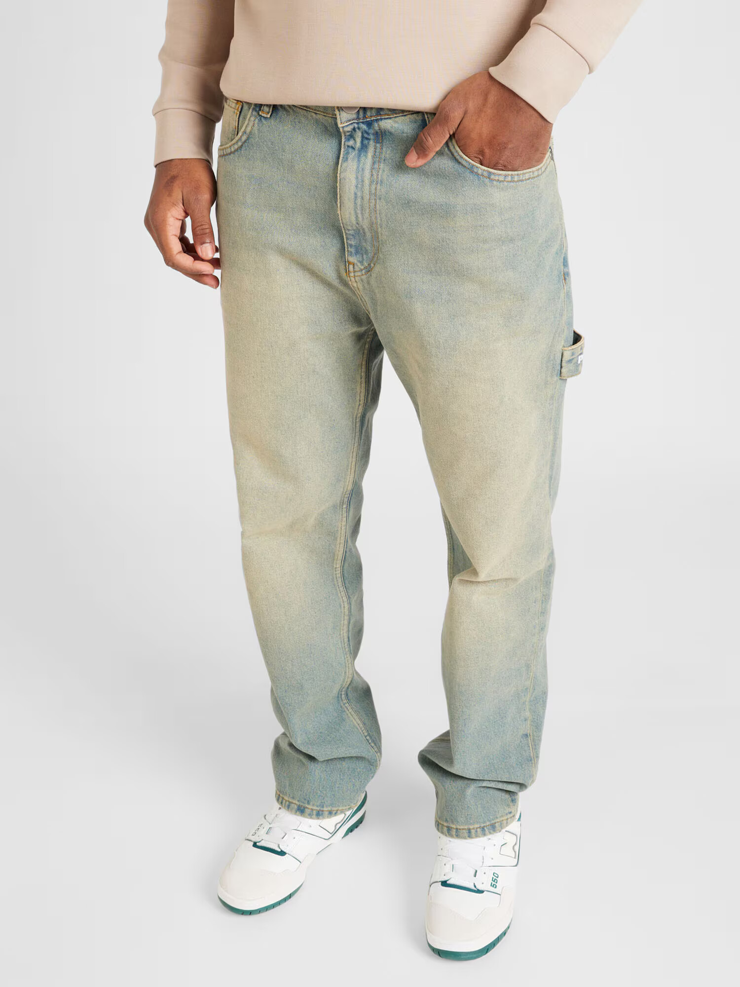 Pegador Jeans 'DAULE' bej / albastru deschis - Pled.ro