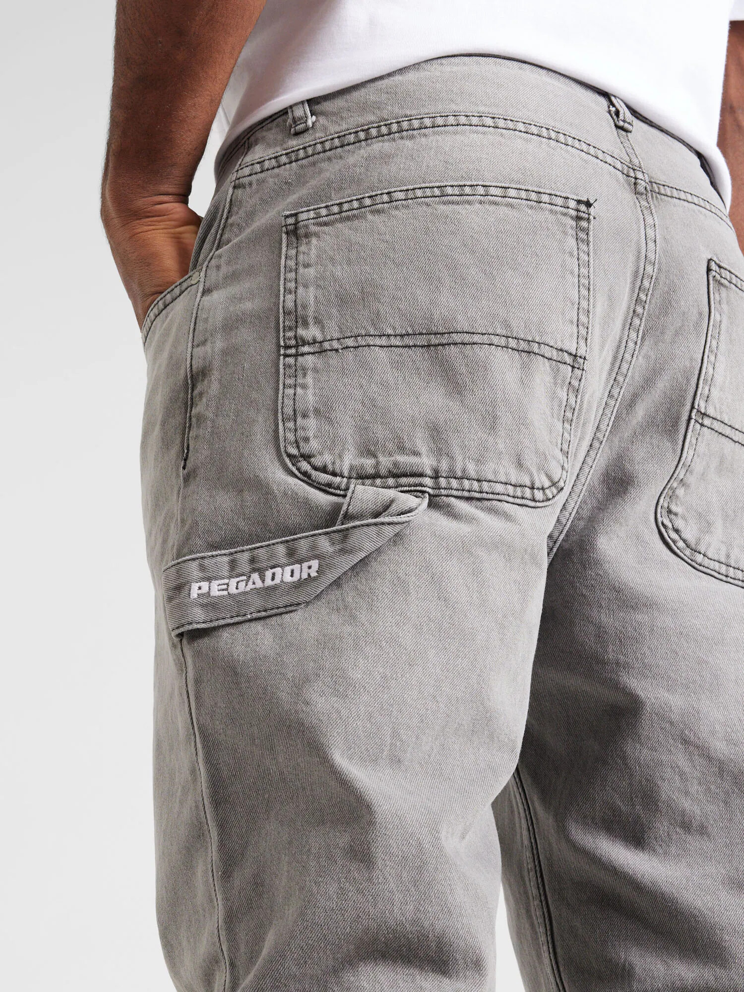 Pegador Jeans 'DAULE' gri denim - Pled.ro