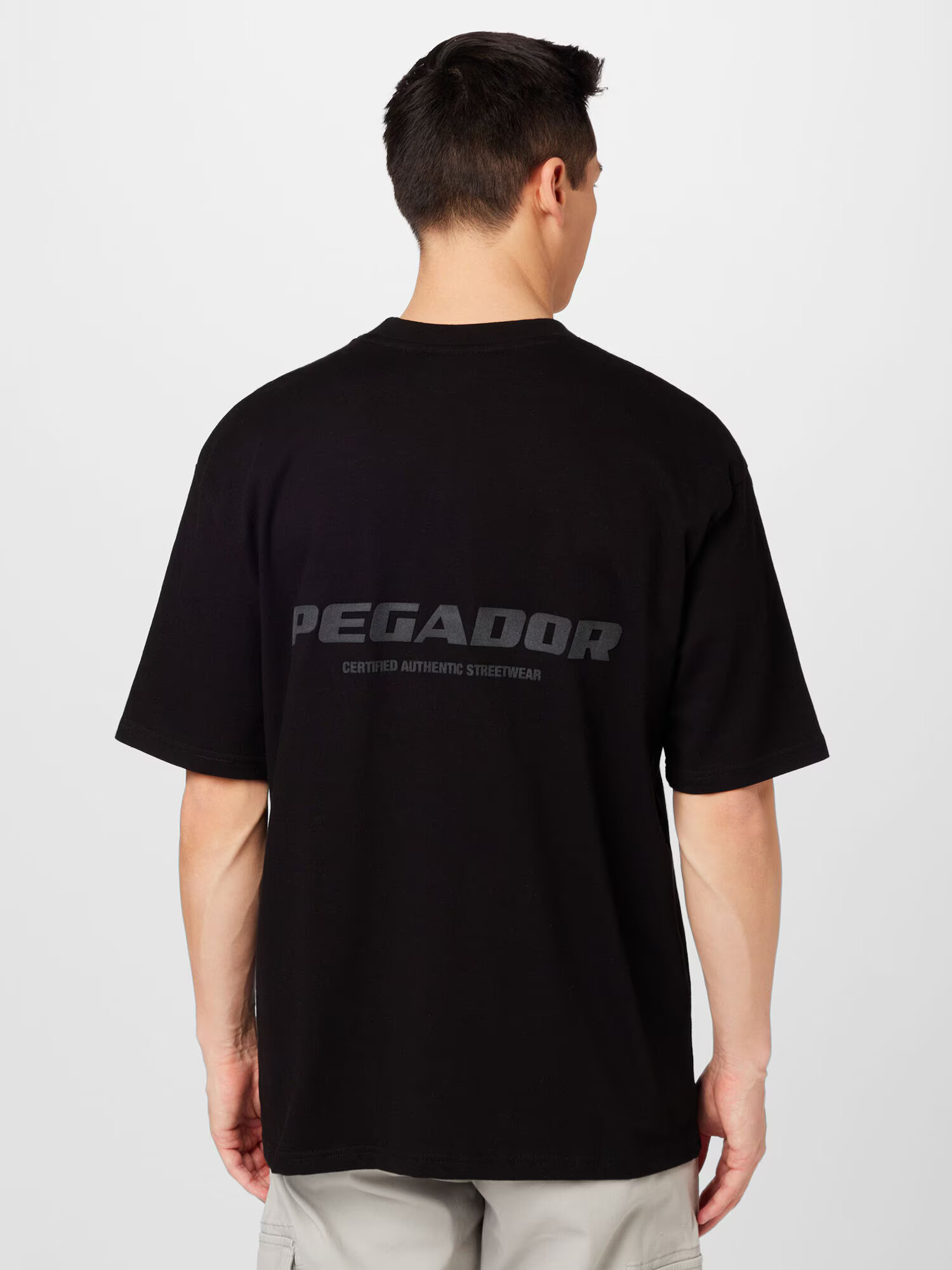 Pegador Tricou 'COLNE' gri închis / negru - Pled.ro