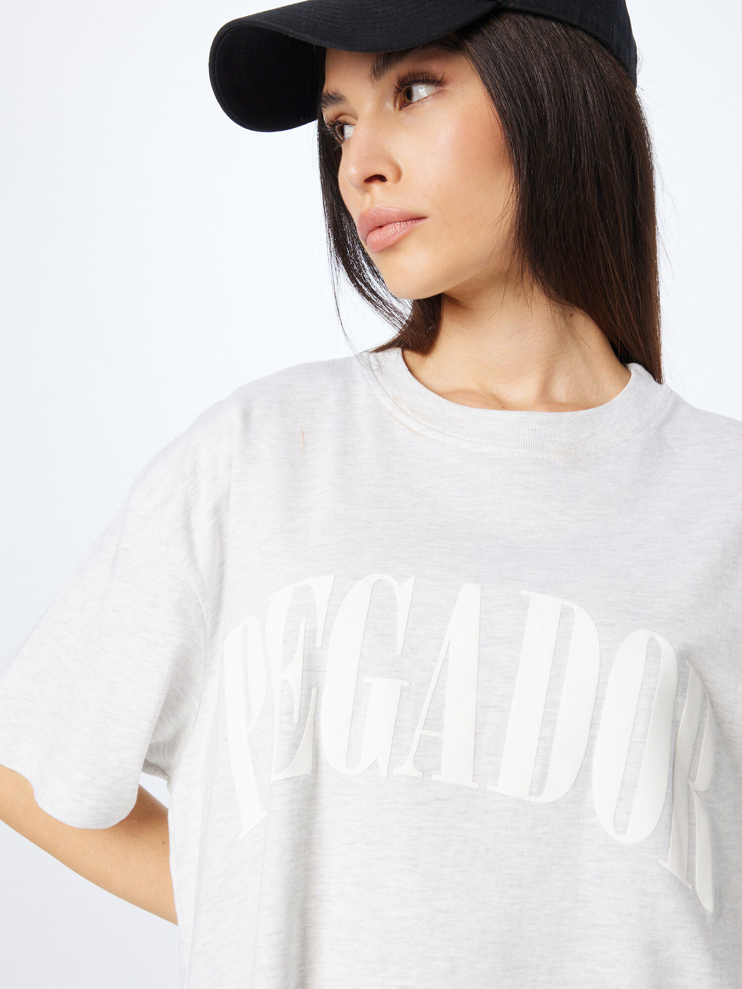 Pegador Tricou 'MIAMI' gri deschis / alb - Pled.ro