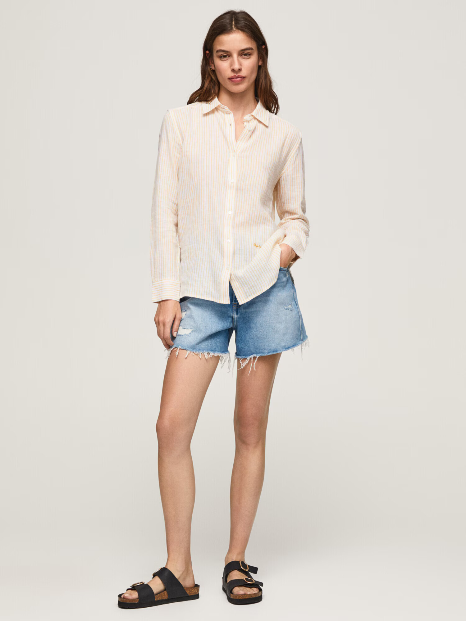 Pepe Jeans Bluză 'Barineli' roz pastel / alb - Pled.ro