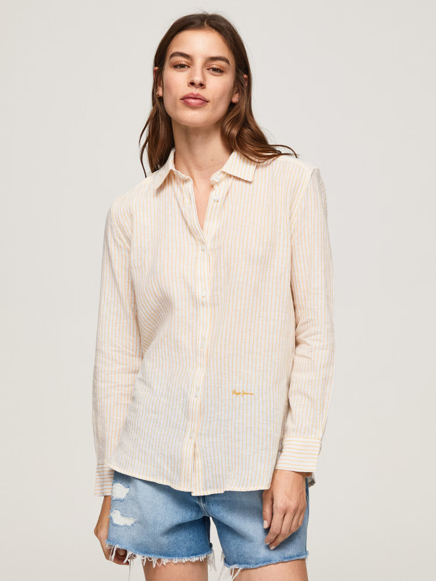 Pepe Jeans Bluză 'Barineli' roz pastel / alb - Pled.ro