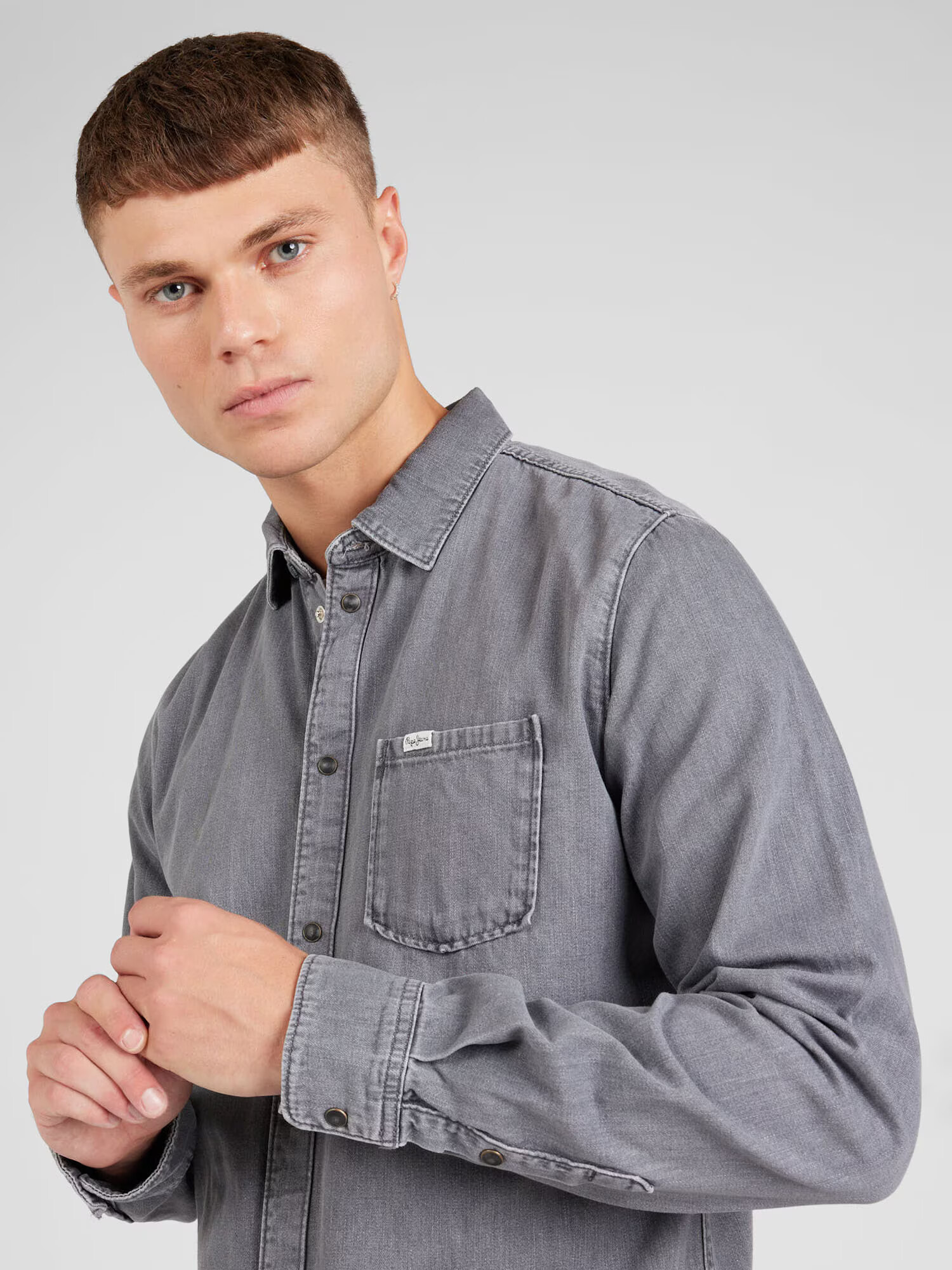 Pepe Jeans Cămașă 'PORTER MONO' gri - Pled.ro