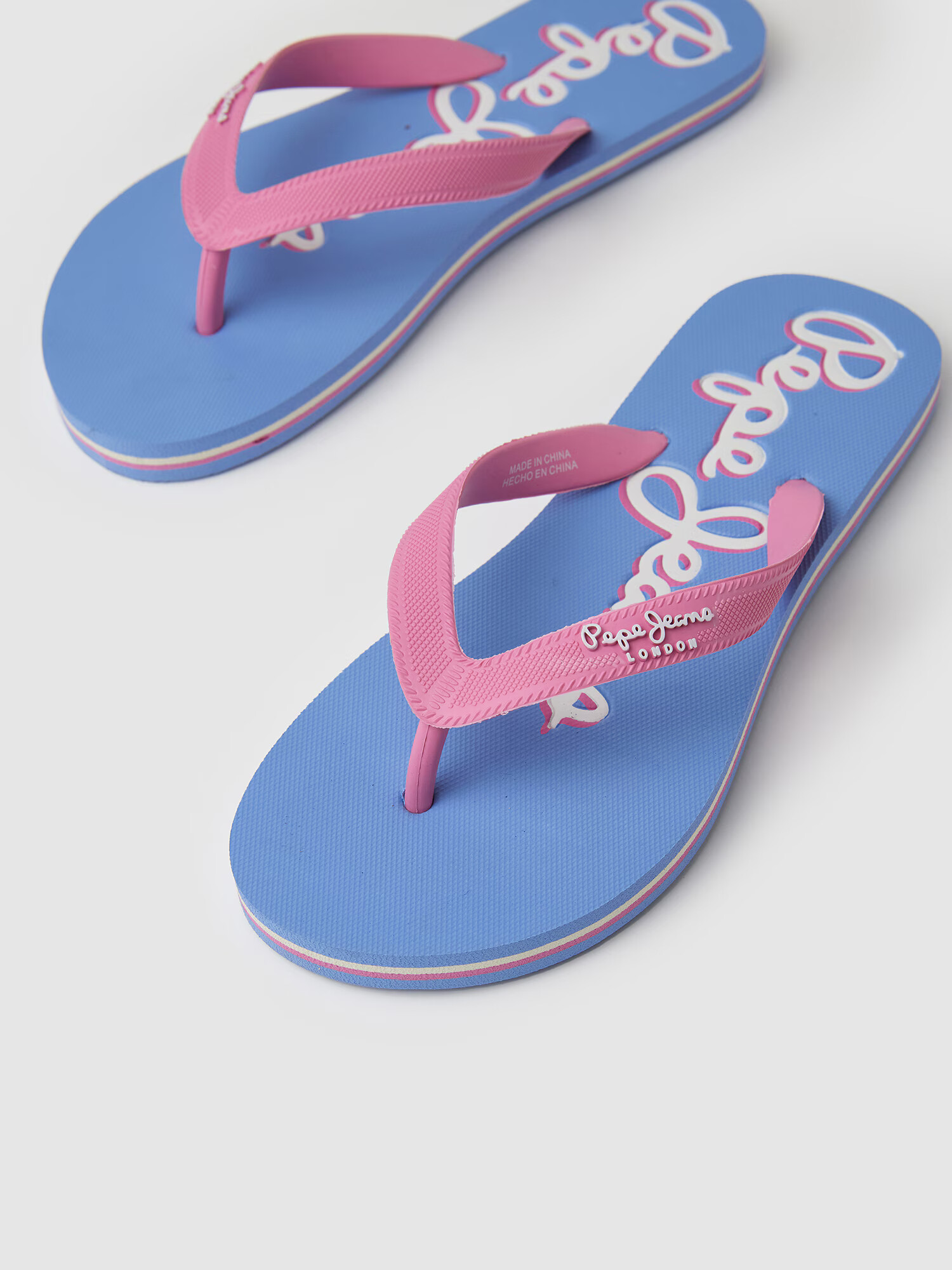 Pepe Jeans Flip-flops 'BAY BEACH' albastru / roz deschis - Pled.ro