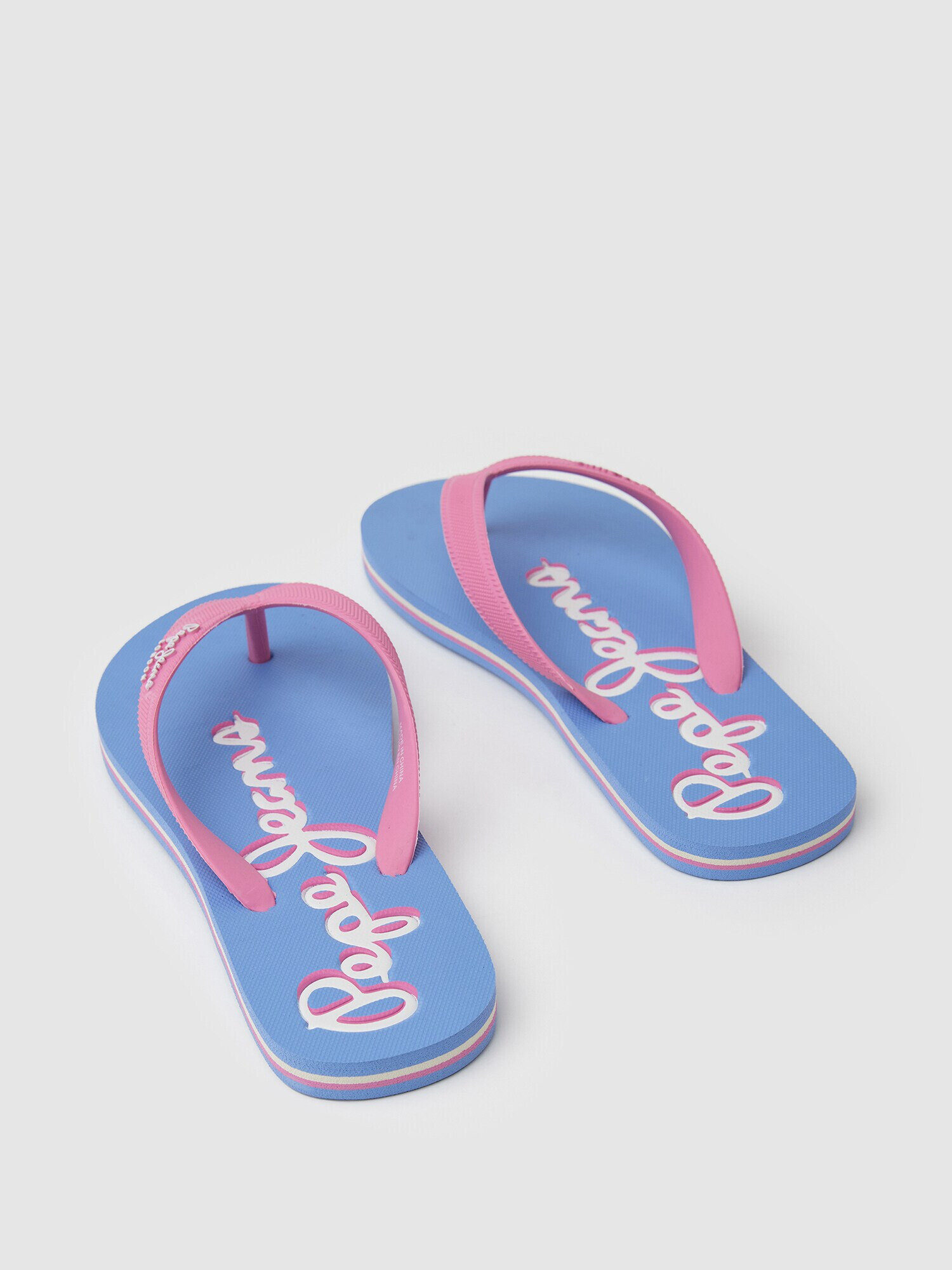 Pepe Jeans Flip-flops 'BAY BEACH' albastru / roz deschis - Pled.ro