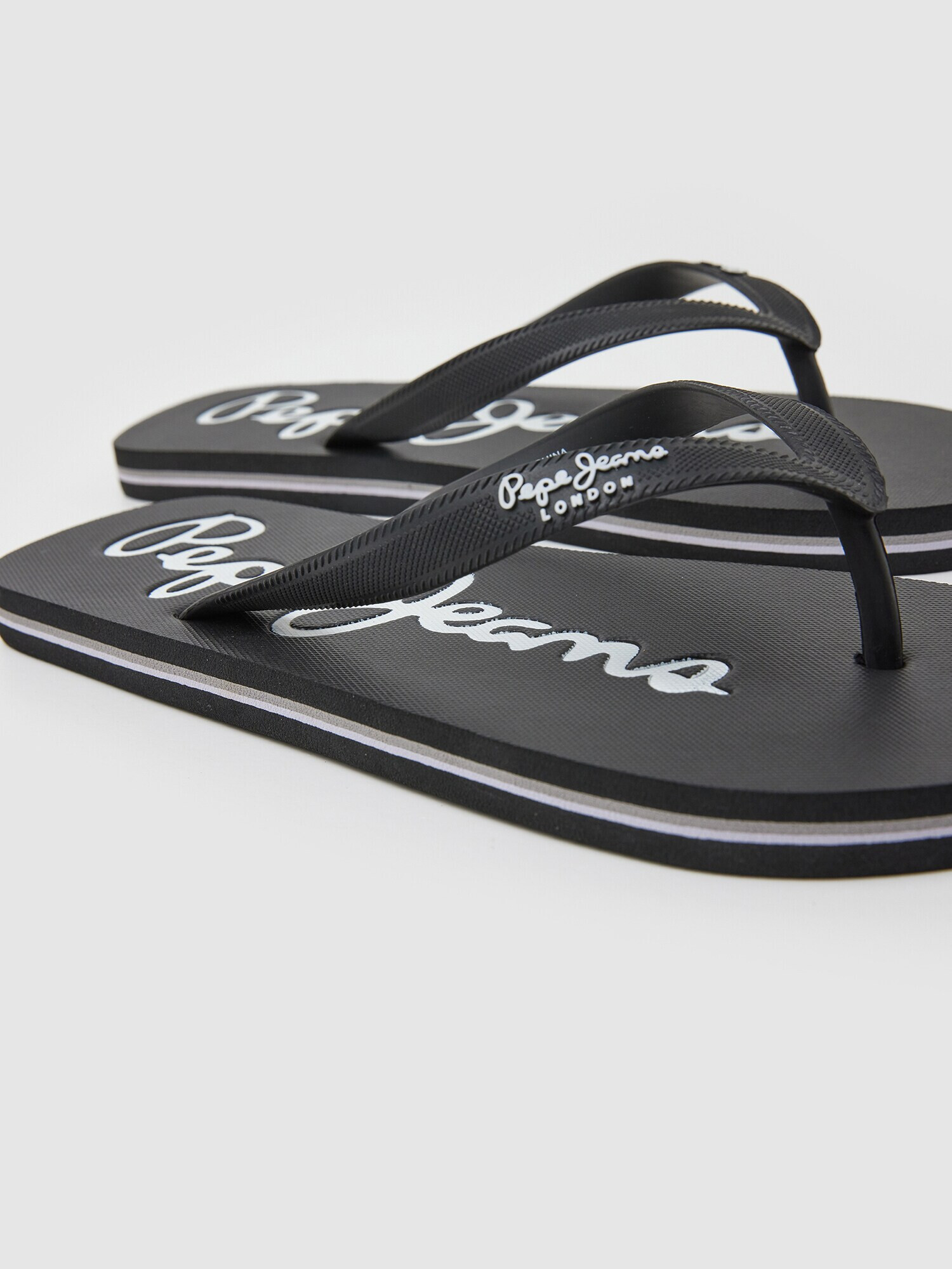 Pepe Jeans Flip-flops negru / alb - Pled.ro