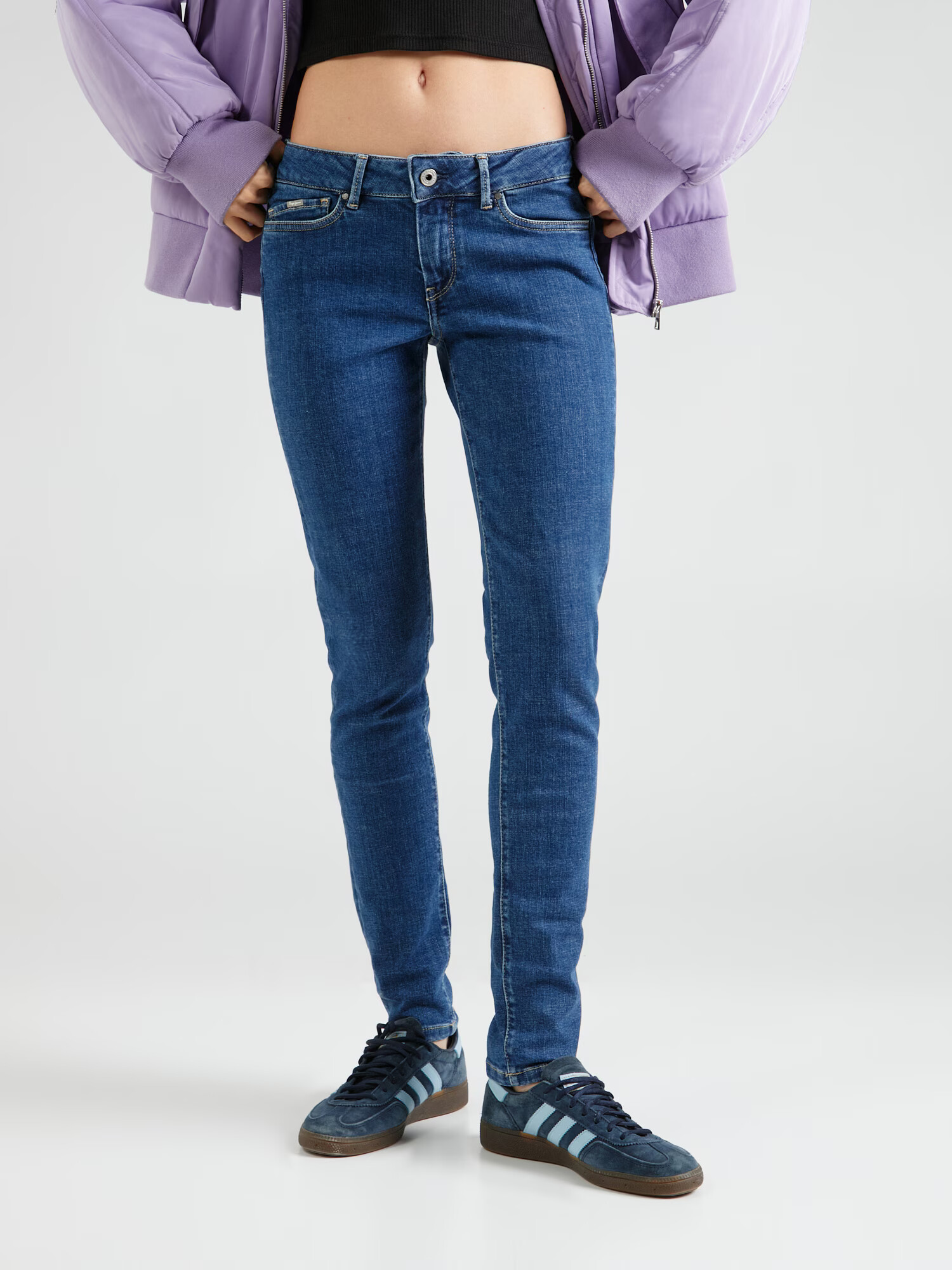 Pepe Jeans Jeans 'Pixie' albastru denim / maro închis - Pled.ro