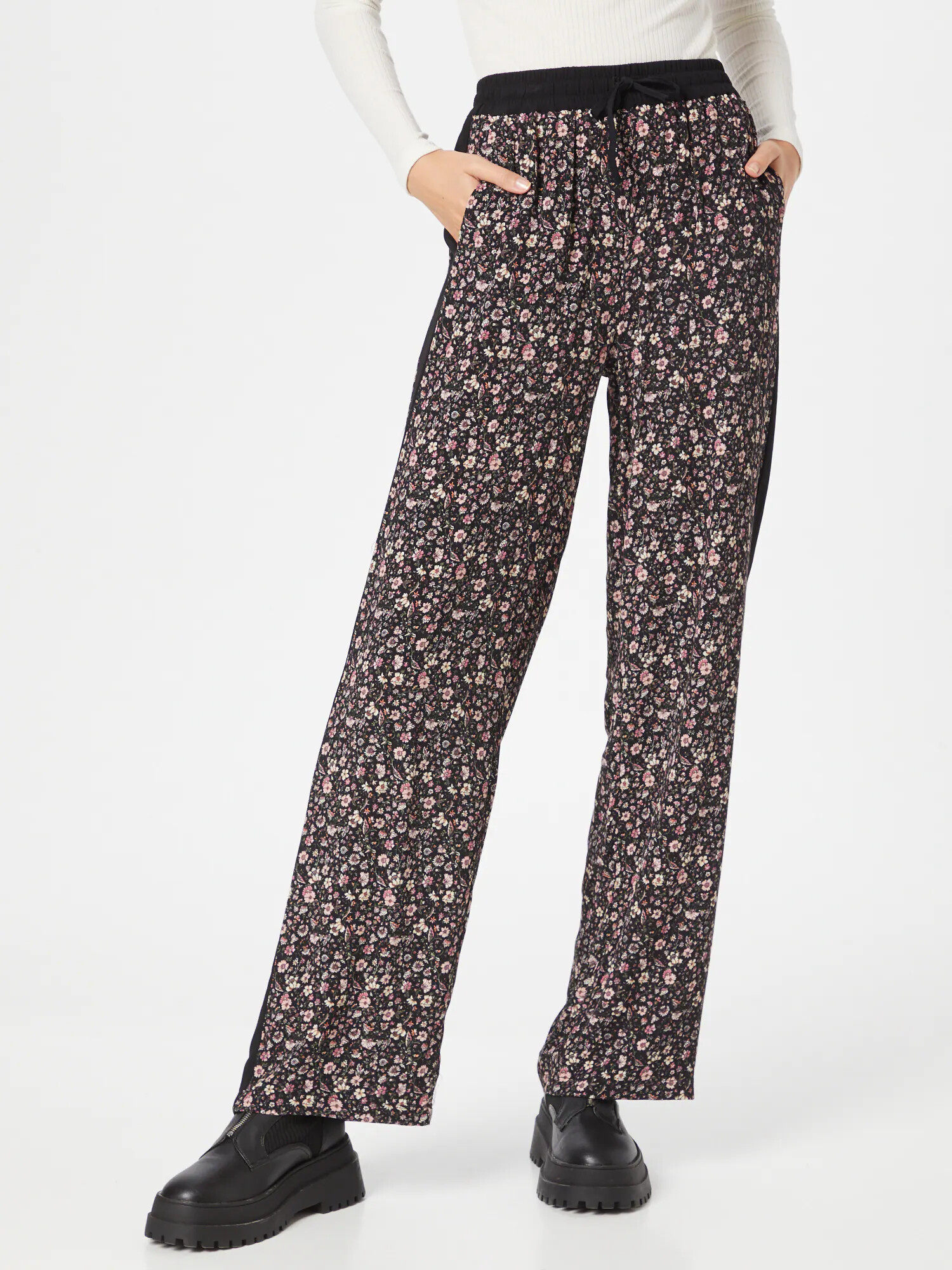 Pepe Jeans Pantaloni 'Anna' crem / oliv / mov orhidee / roz deschis / negru - Pled.ro