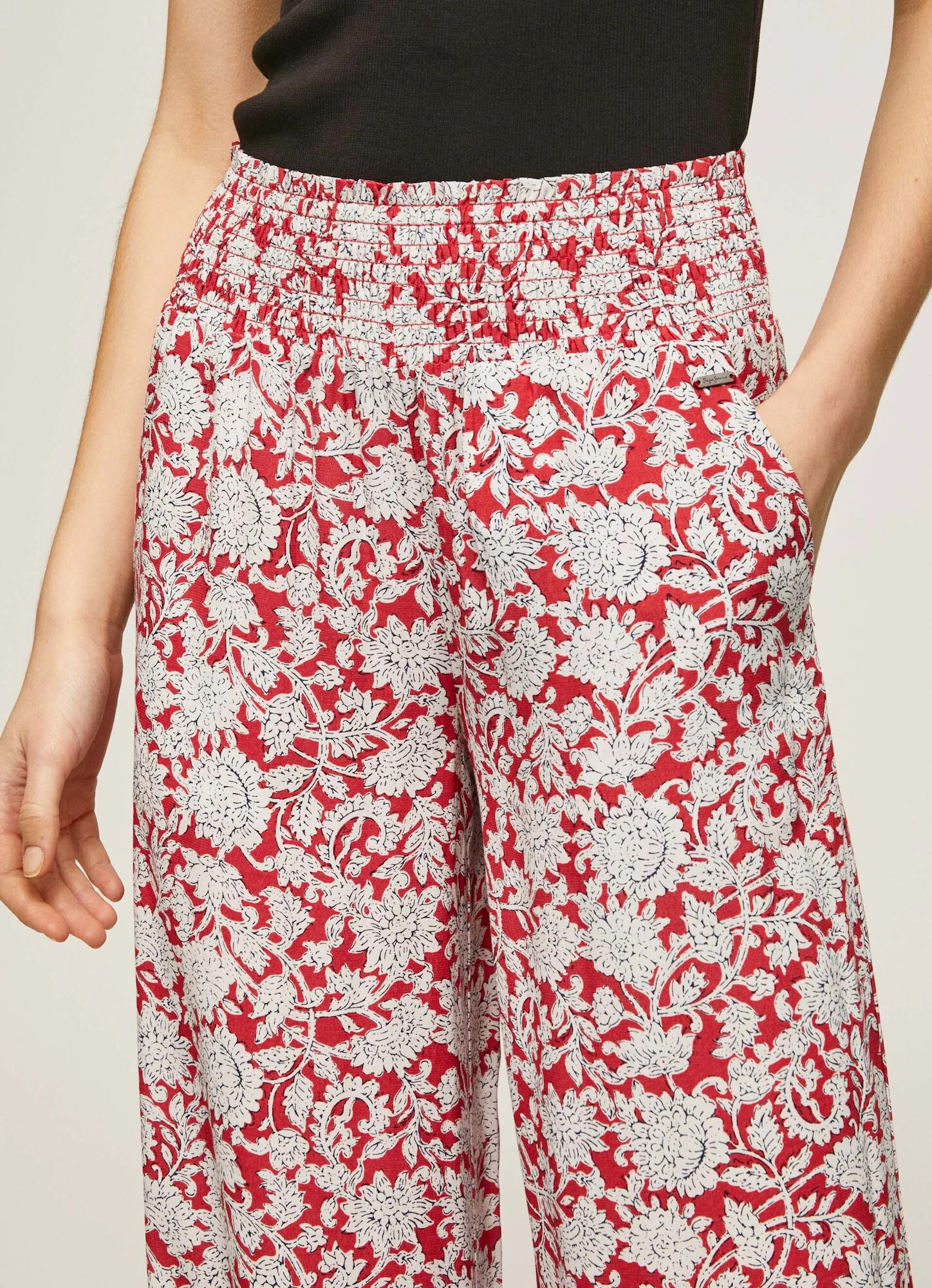 Pepe Jeans Pantaloni 'Birdy' roșu / negru / alb - Pled.ro