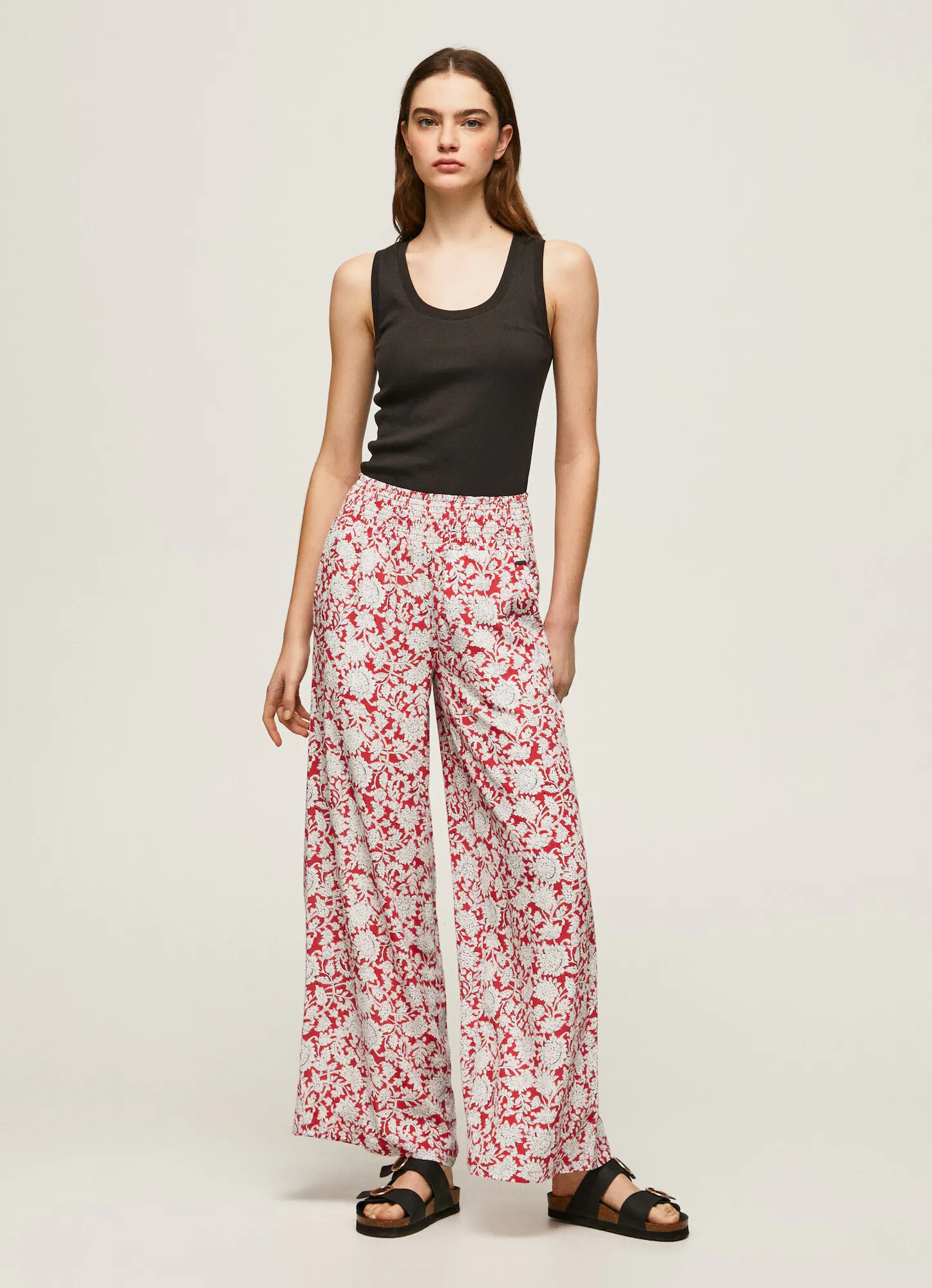 Pepe Jeans Pantaloni 'Birdy' roșu / negru / alb - Pled.ro