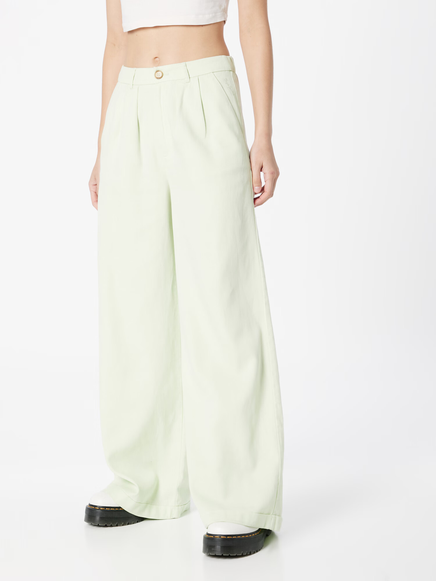 Pepe Jeans Pantaloni cu dungă 'Monna' verde pastel - Pled.ro