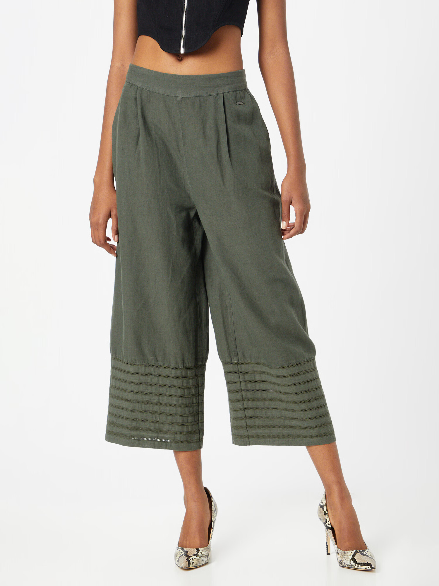 Pepe Jeans Pantaloni 'Feva' oliv - Pled.ro