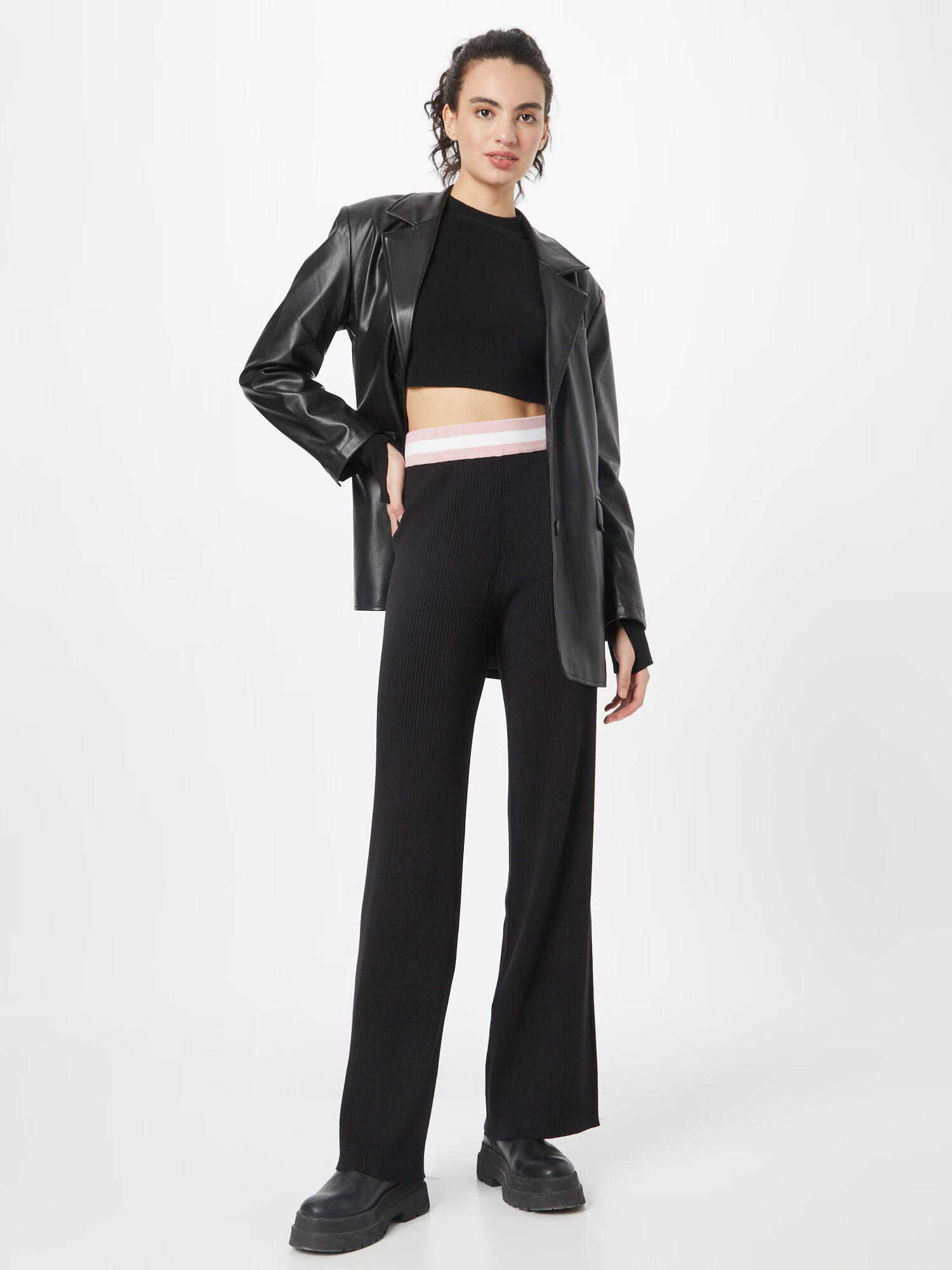 Pepe Jeans Pantaloni 'TIFFANI' roz / negru / alb - Pled.ro