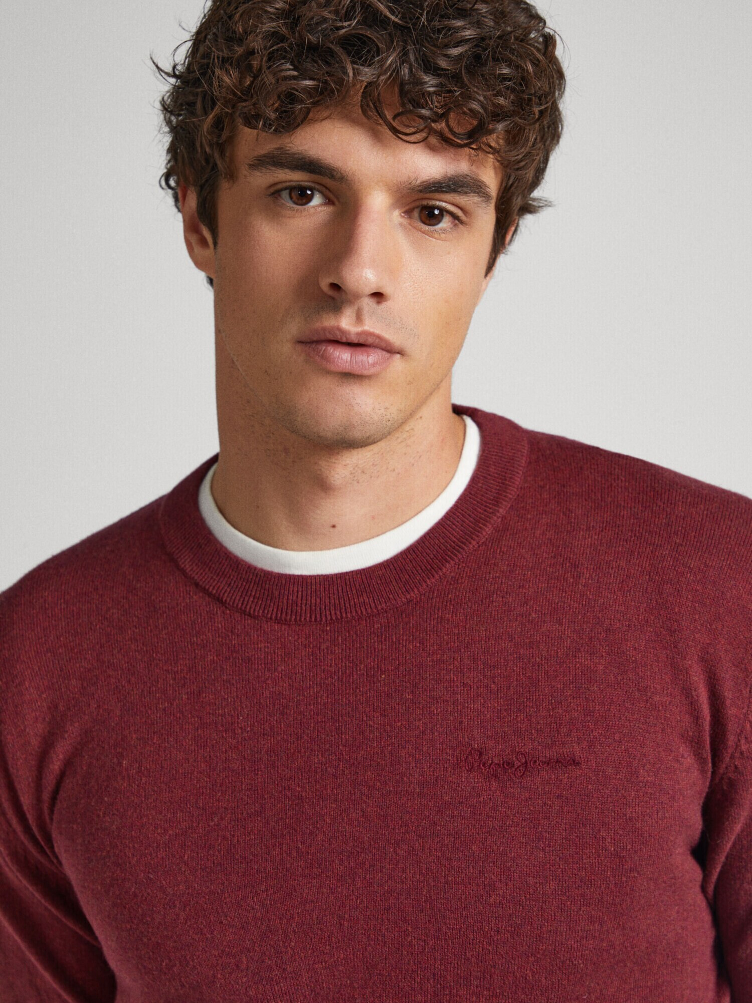 Pepe Jeans Pulover 'ANDRE CREW NECK' roșu burgundy - Pled.ro