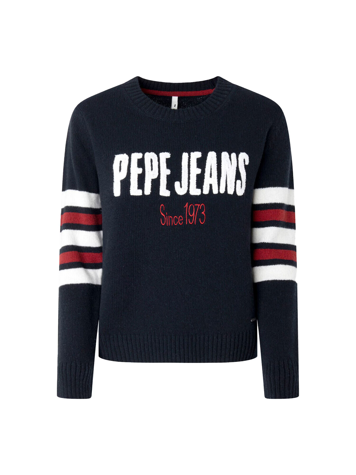 Pepe Jeans Pulover 'Bobby' bleumarin / roşu închis / alb - Pled.ro