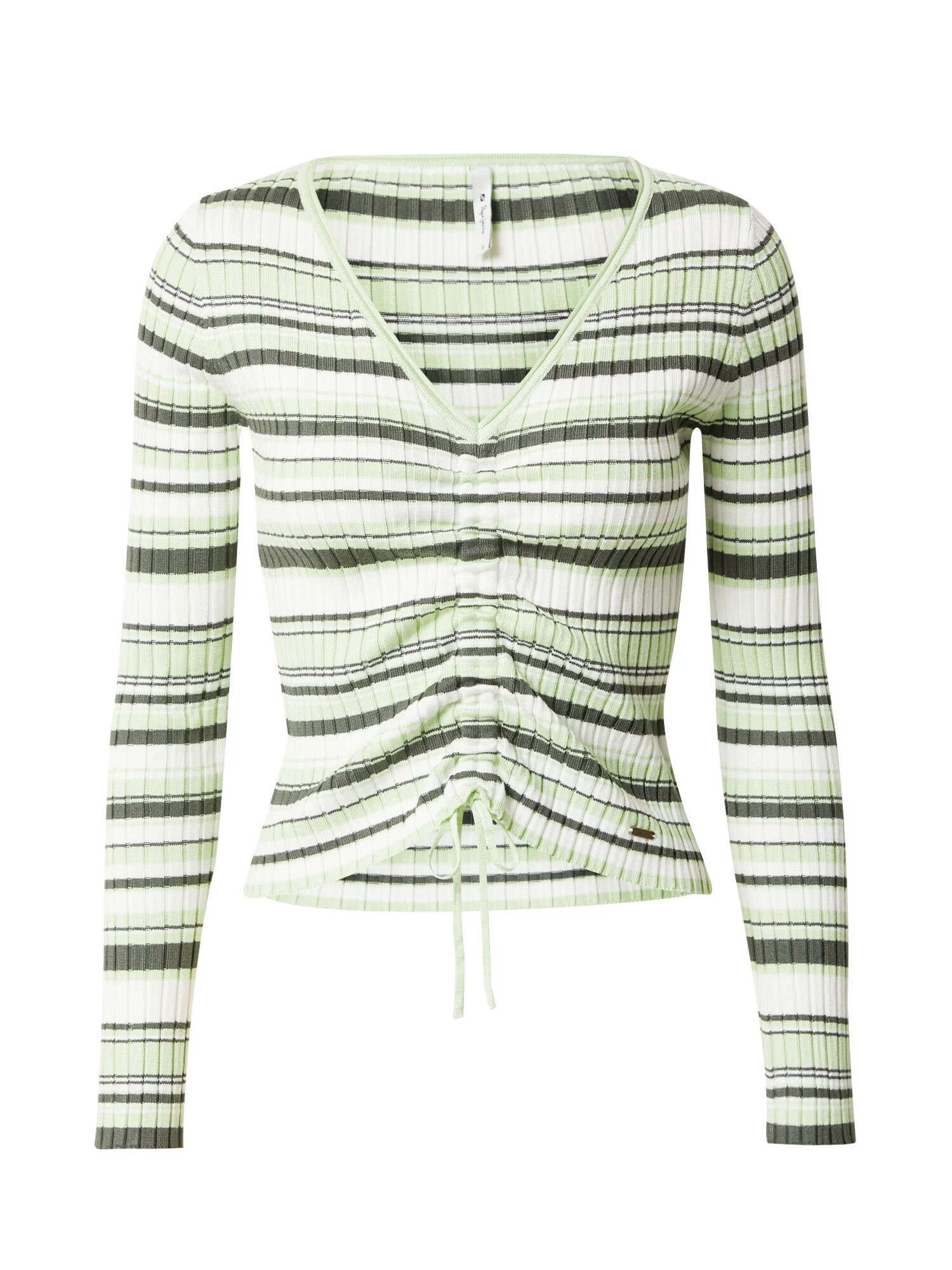 Pepe Jeans Pulover 'Dina' verde pin / verde pastel / alb - Pled.ro