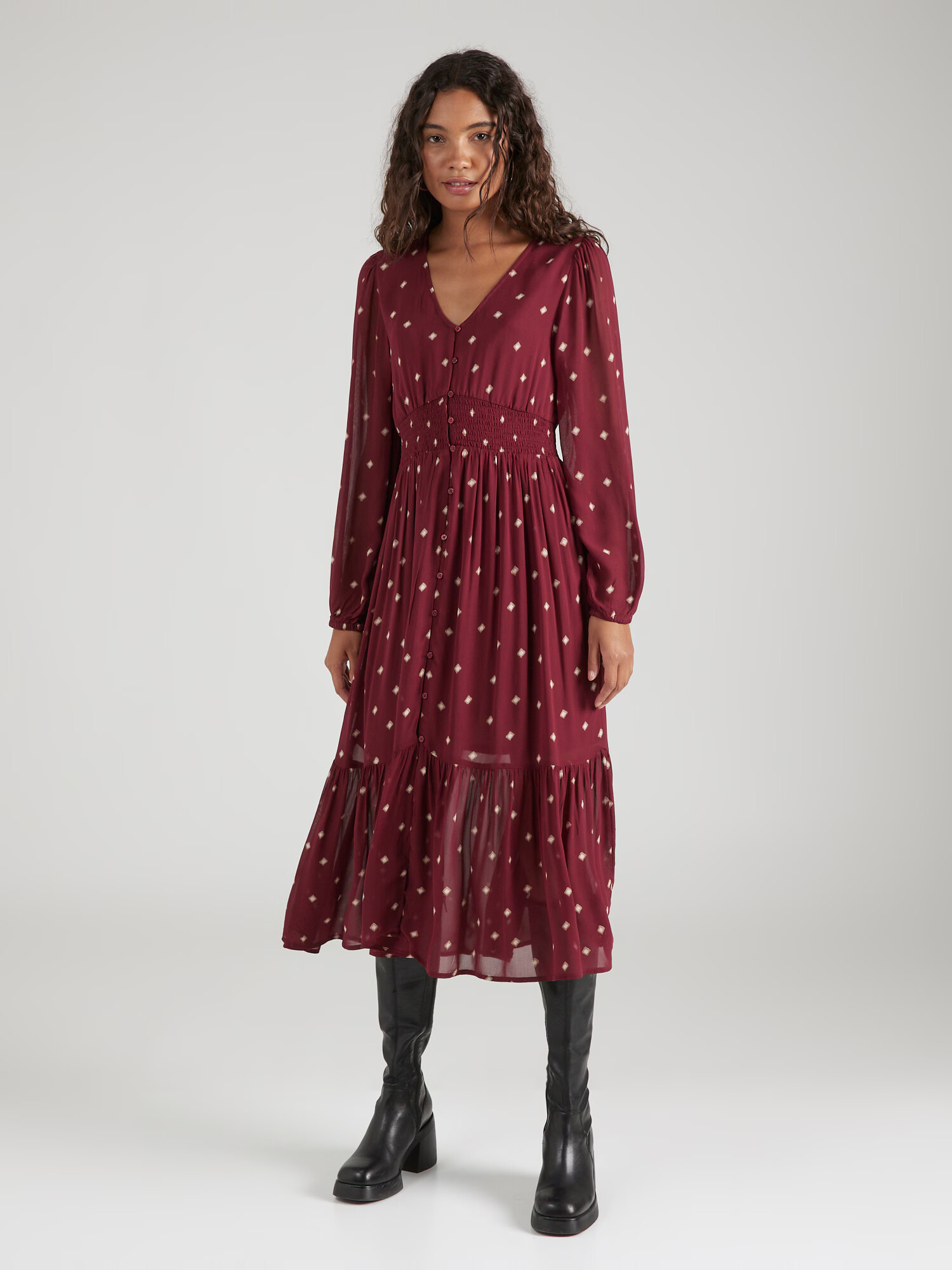 Pepe Jeans Rochie 'Gio' bej / roșu bordeaux / alb - Pled.ro