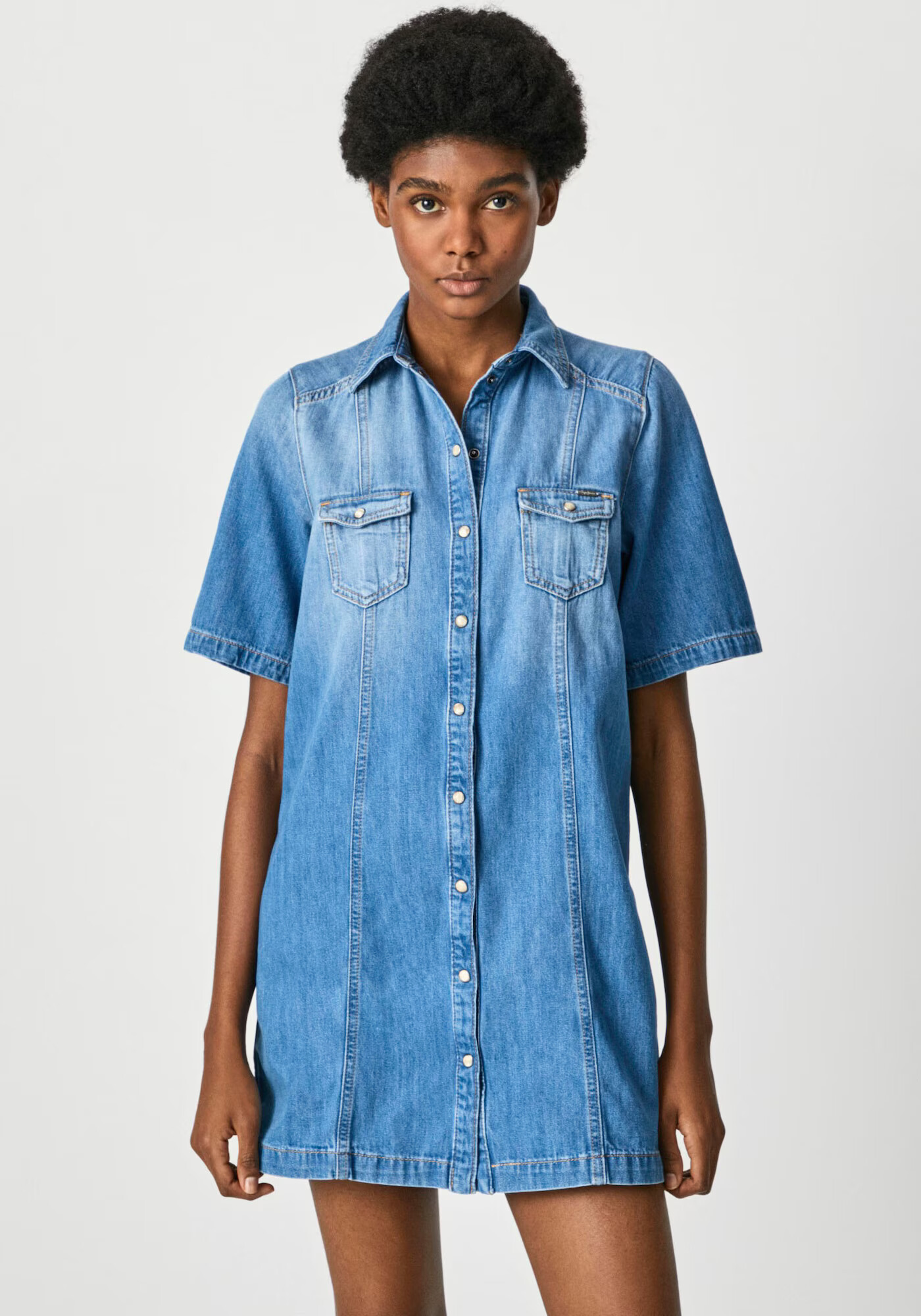 Pepe Jeans Rochie tip bluză 'Holly' albastru denim - Pled.ro