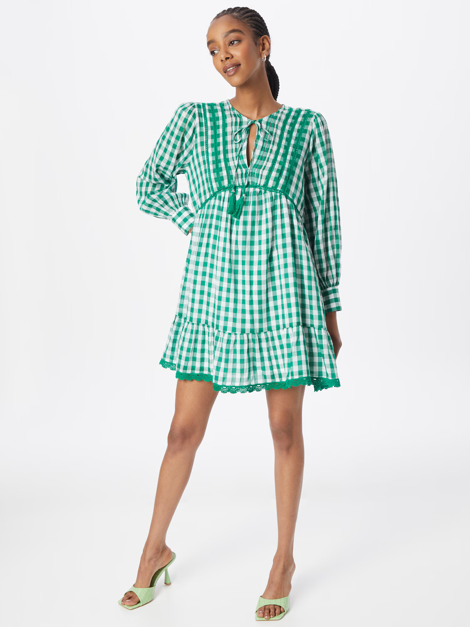 Pepe Jeans Rochie verde / alb - Pled.ro