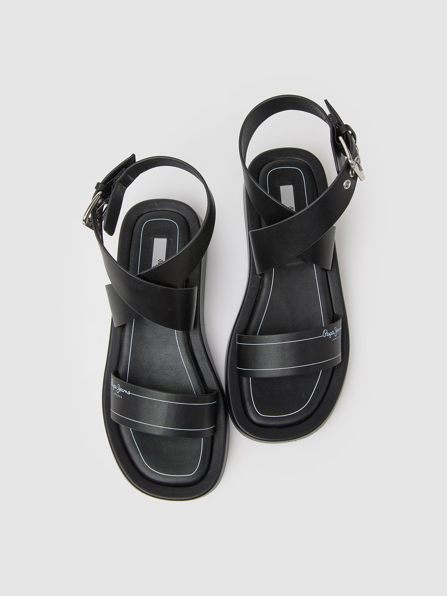 Pepe Jeans Sandale albastru deschis / negru / argintiu - Pled.ro