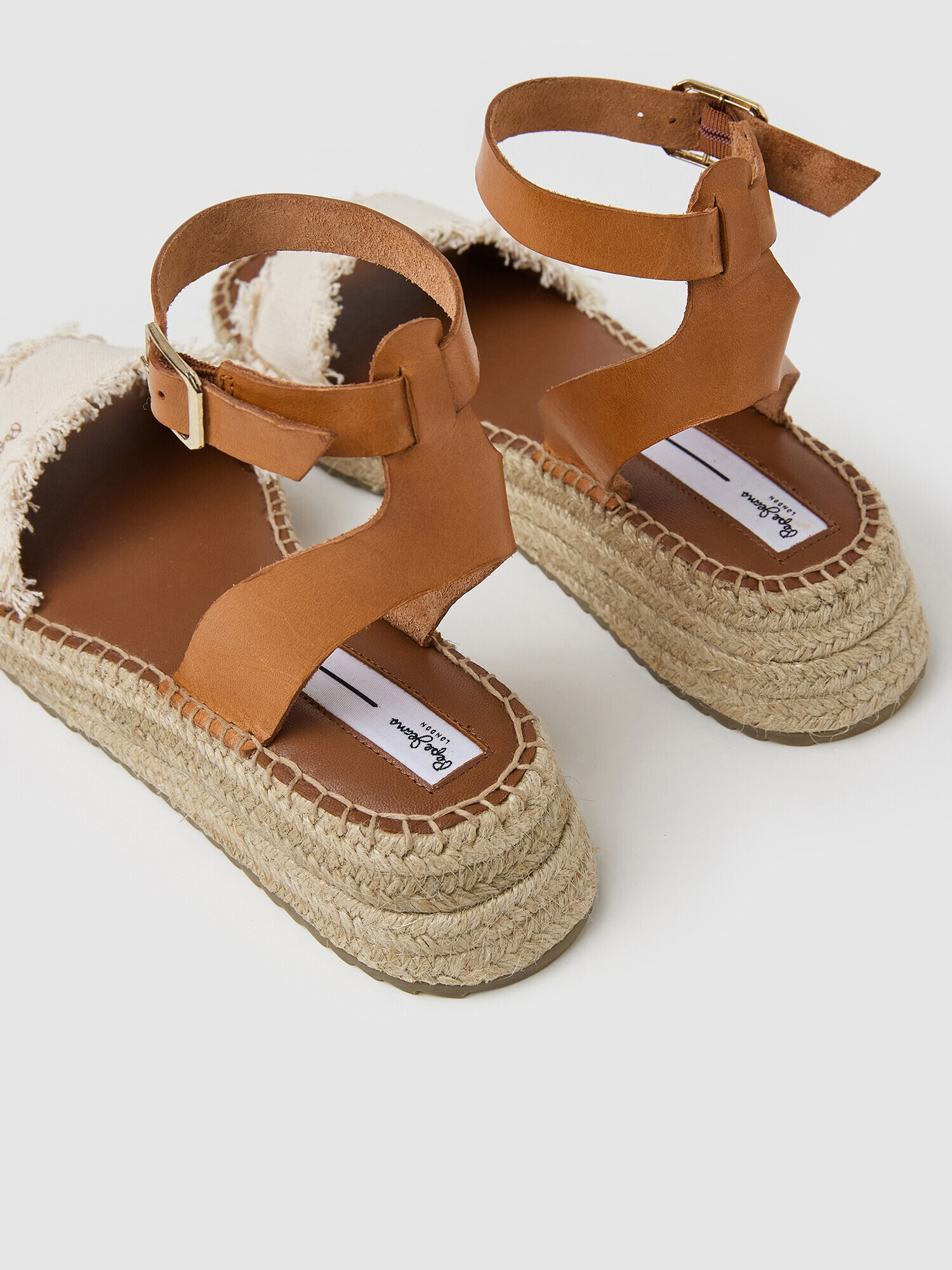 Pepe Jeans Sandale 'KATE' maro / alb murdar - Pled.ro