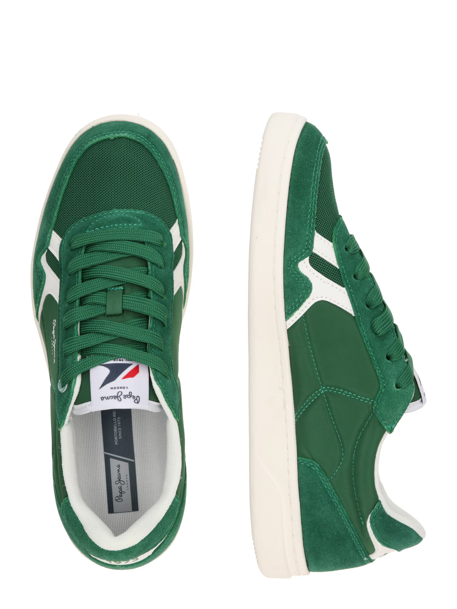 Pepe Jeans Sneaker low 'KORE' bleumarin / verde iarbă / verde închis / alb - Pled.ro