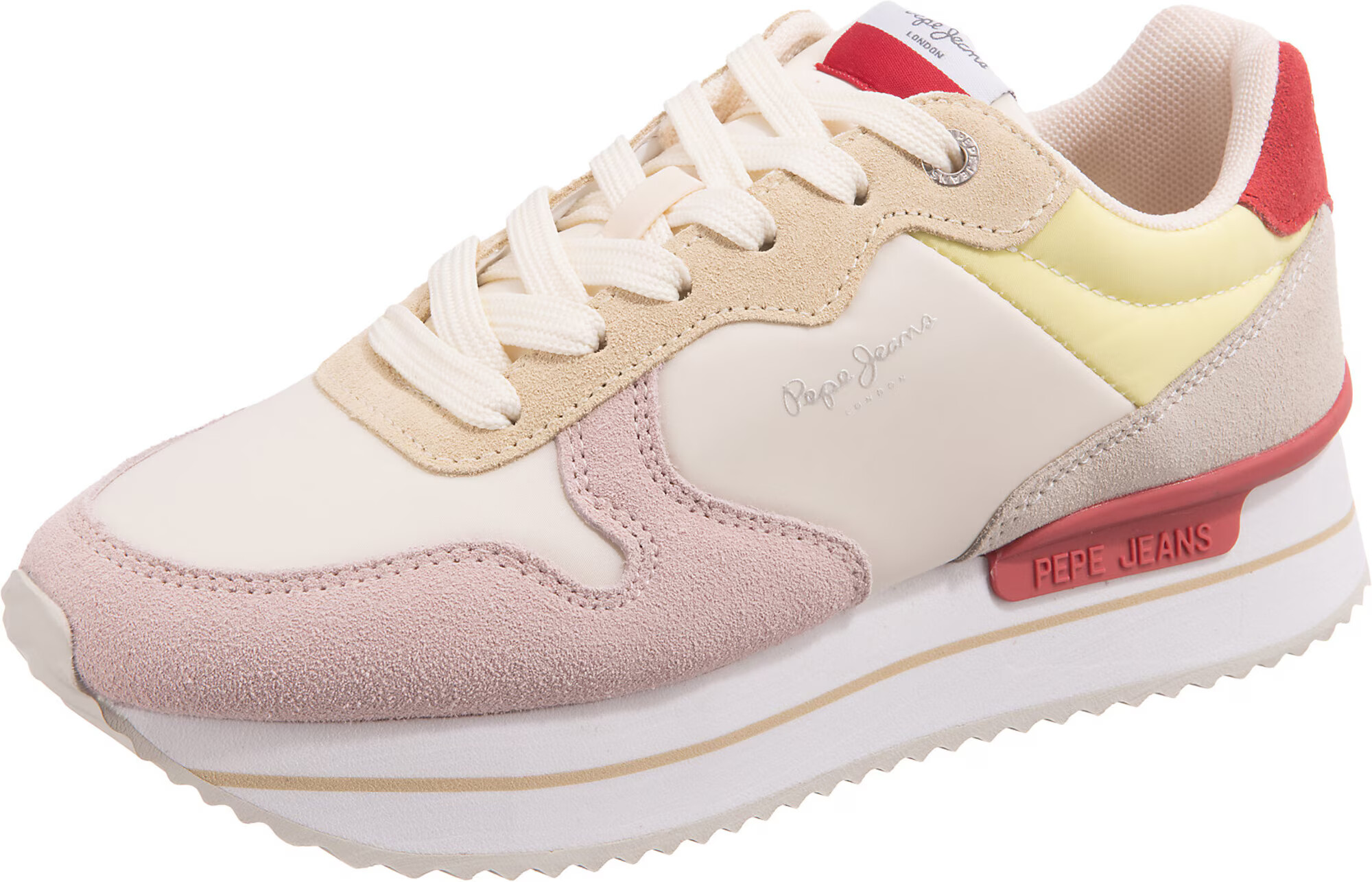 Pepe Jeans Sneaker low 'Rusper Sweet' galben deschis / portocaliu piersică / roșu / alb - Pled.ro