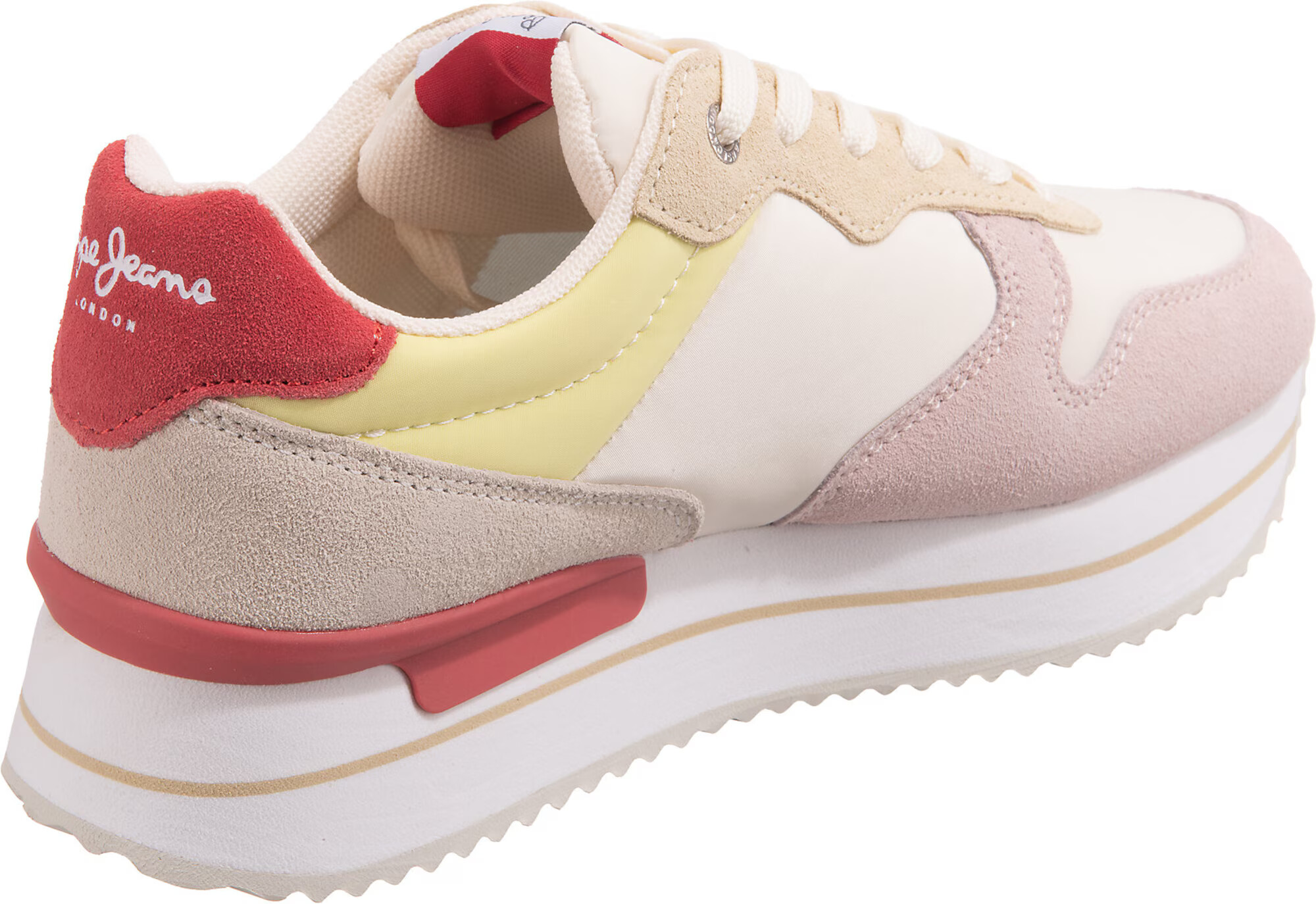 Pepe Jeans Sneaker low 'Rusper Sweet' galben deschis / portocaliu piersică / roșu / alb - Pled.ro