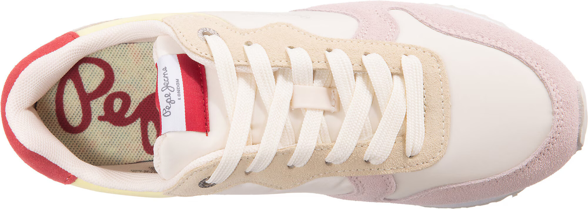 Pepe Jeans Sneaker low 'Rusper Sweet' galben deschis / portocaliu piersică / roșu / alb - Pled.ro