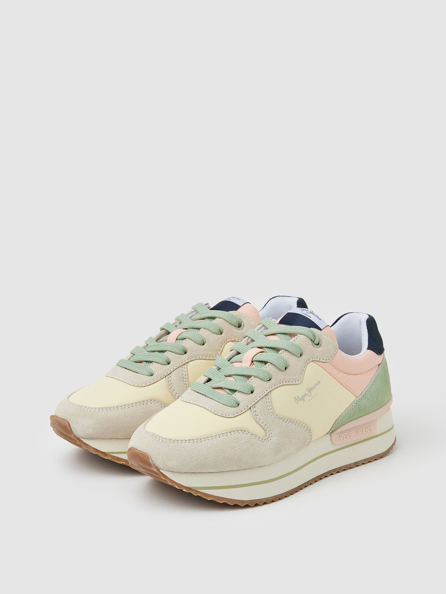 Pepe Jeans Sneaker low 'Rusper Sweet' galben / galben deschis / verde / roz - Pled.ro