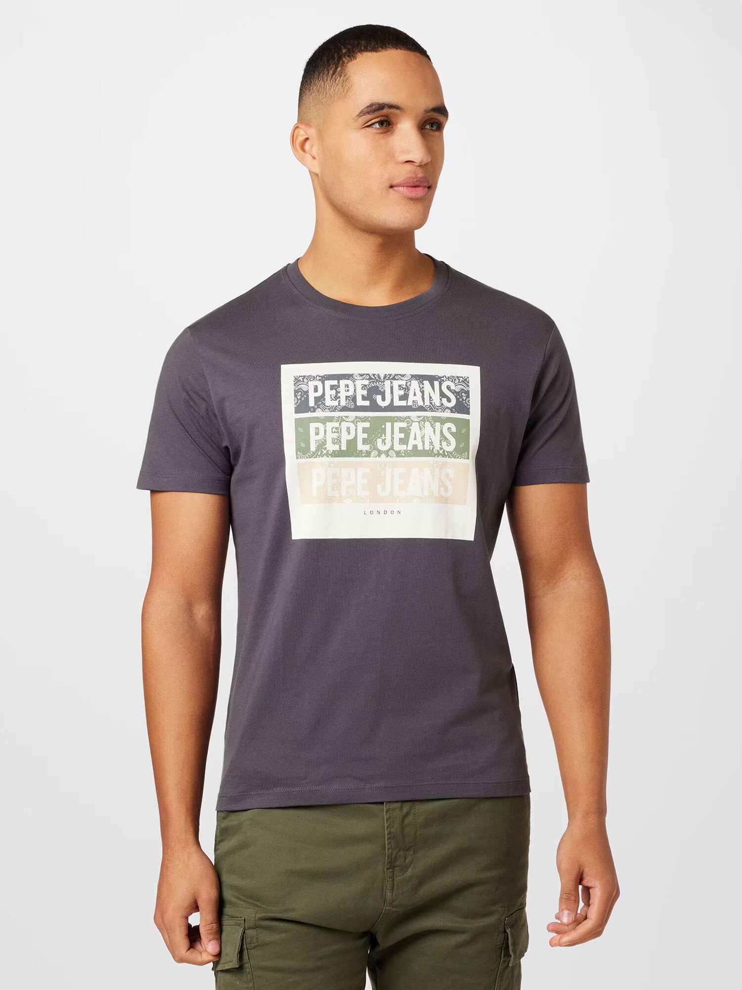 Pepe Jeans Tricou 'ACEE' albastru noapte / verde / negru / alb - Pled.ro